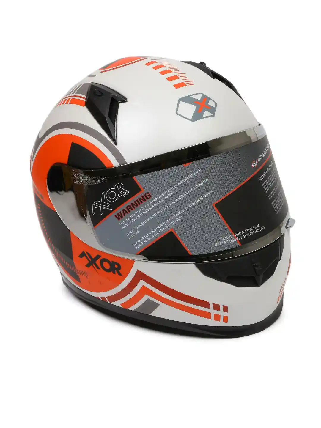 Buy AXOR Men White KTM Orange Matt Printed Full Face Helmet X301
