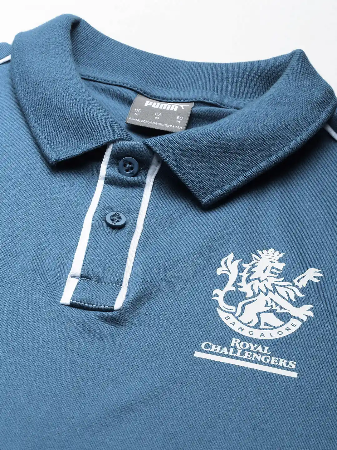 Buy Puma Men Pure Cotton RCB Printed Polo Collar Sports T-shirt