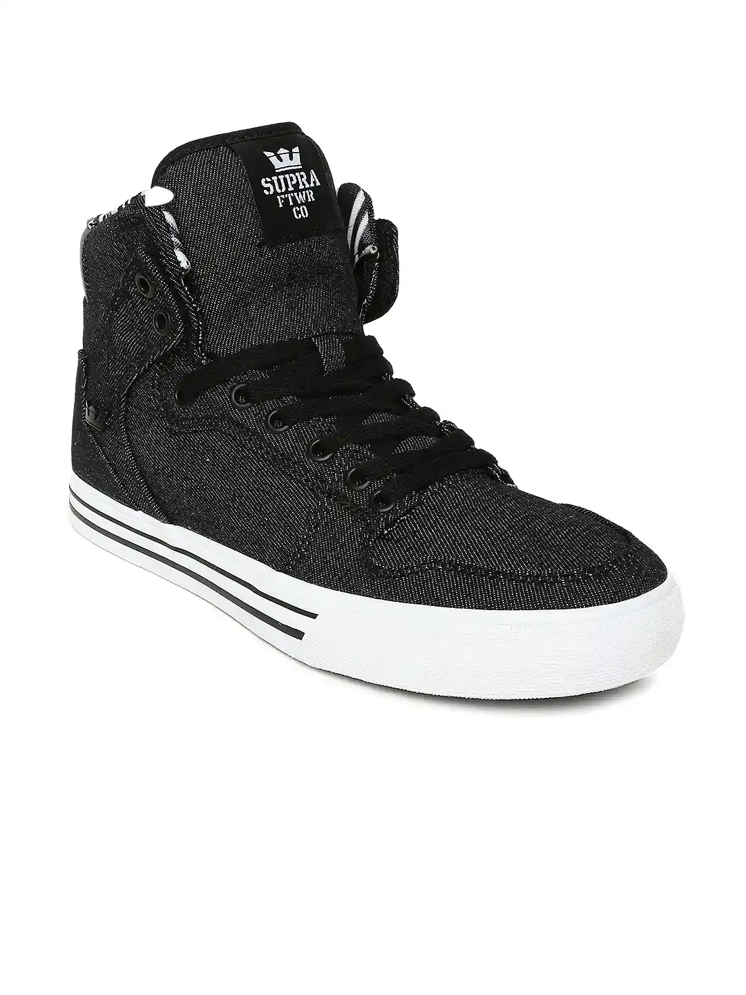 Myntra Supra Mens Vaider Sneaker Supra Men Black Yellow Vaider Mid