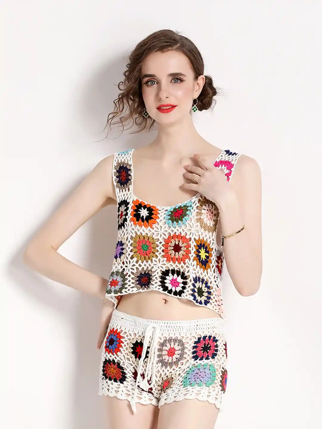 Buy JC Collection Crochet Top with Shorts - Co-Ords for