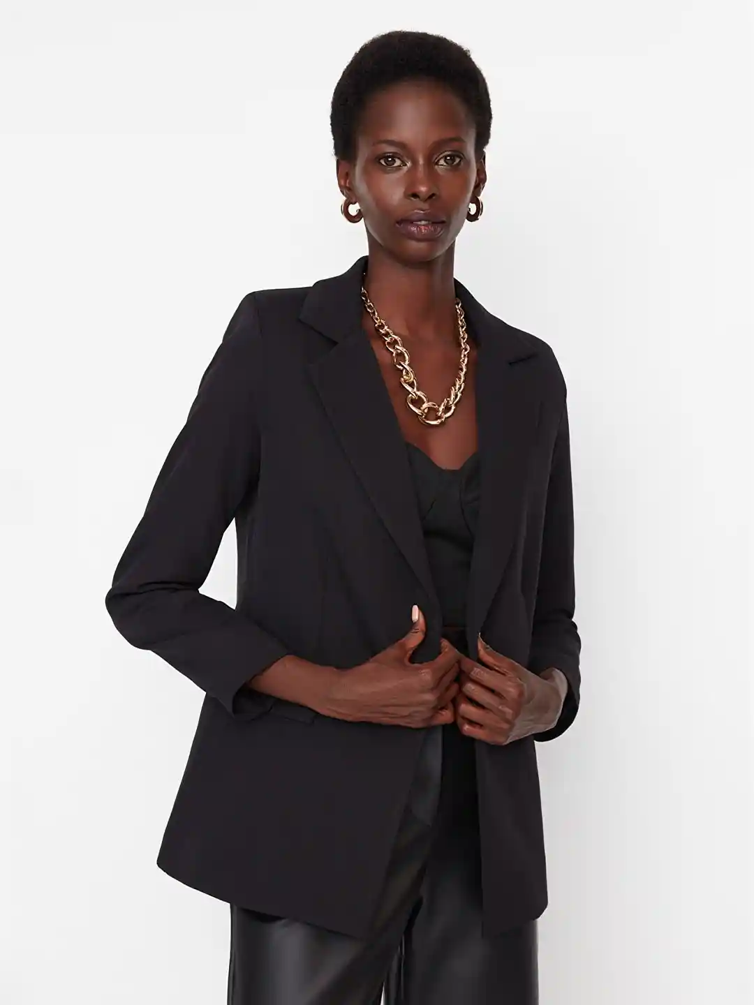 Buy Trendyol Notched Lapel Long Sleeves Single-Breasted