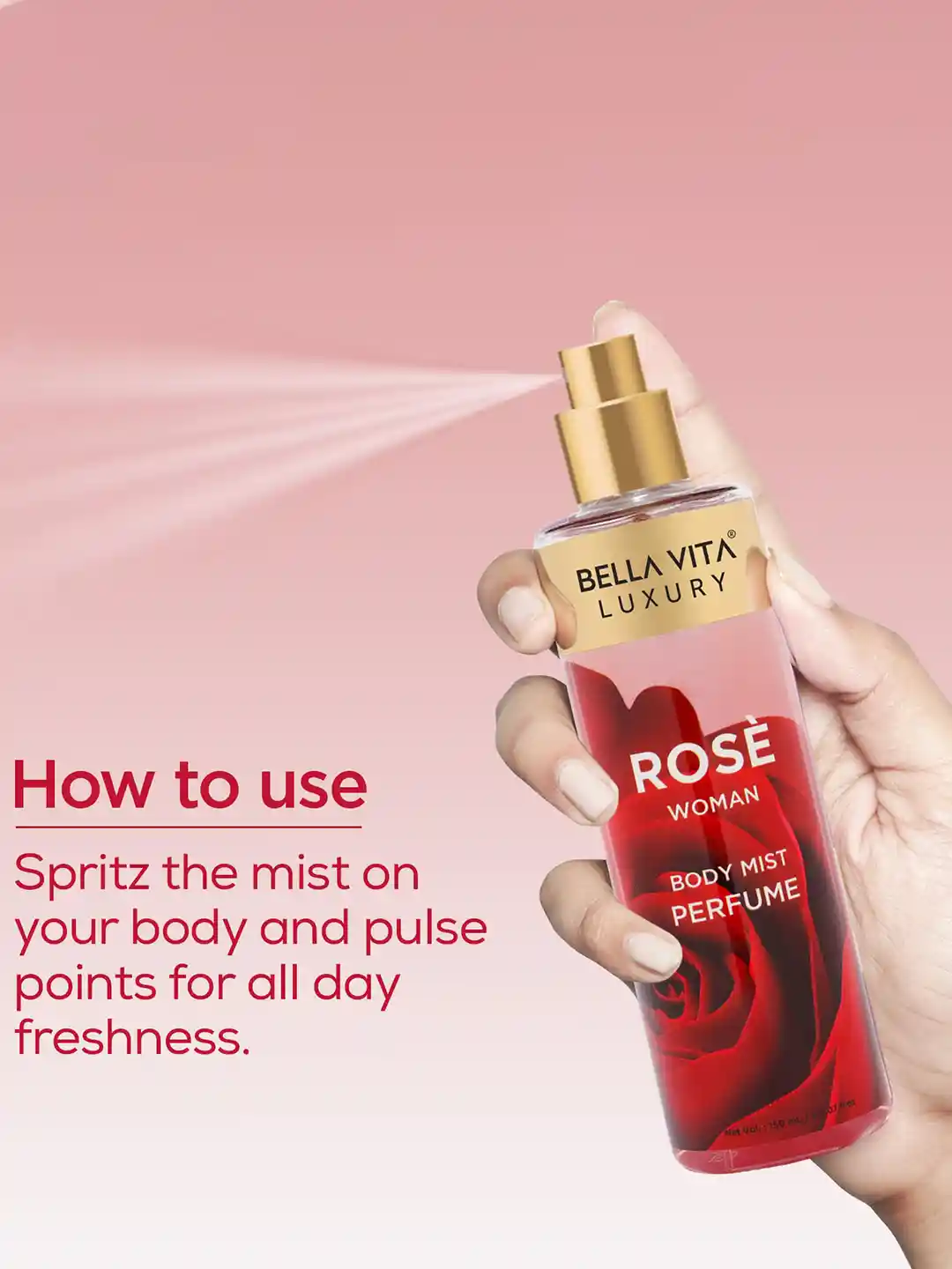Buy Bella Vita Organic Luxury Women Rose Long-Lasting Body Mist