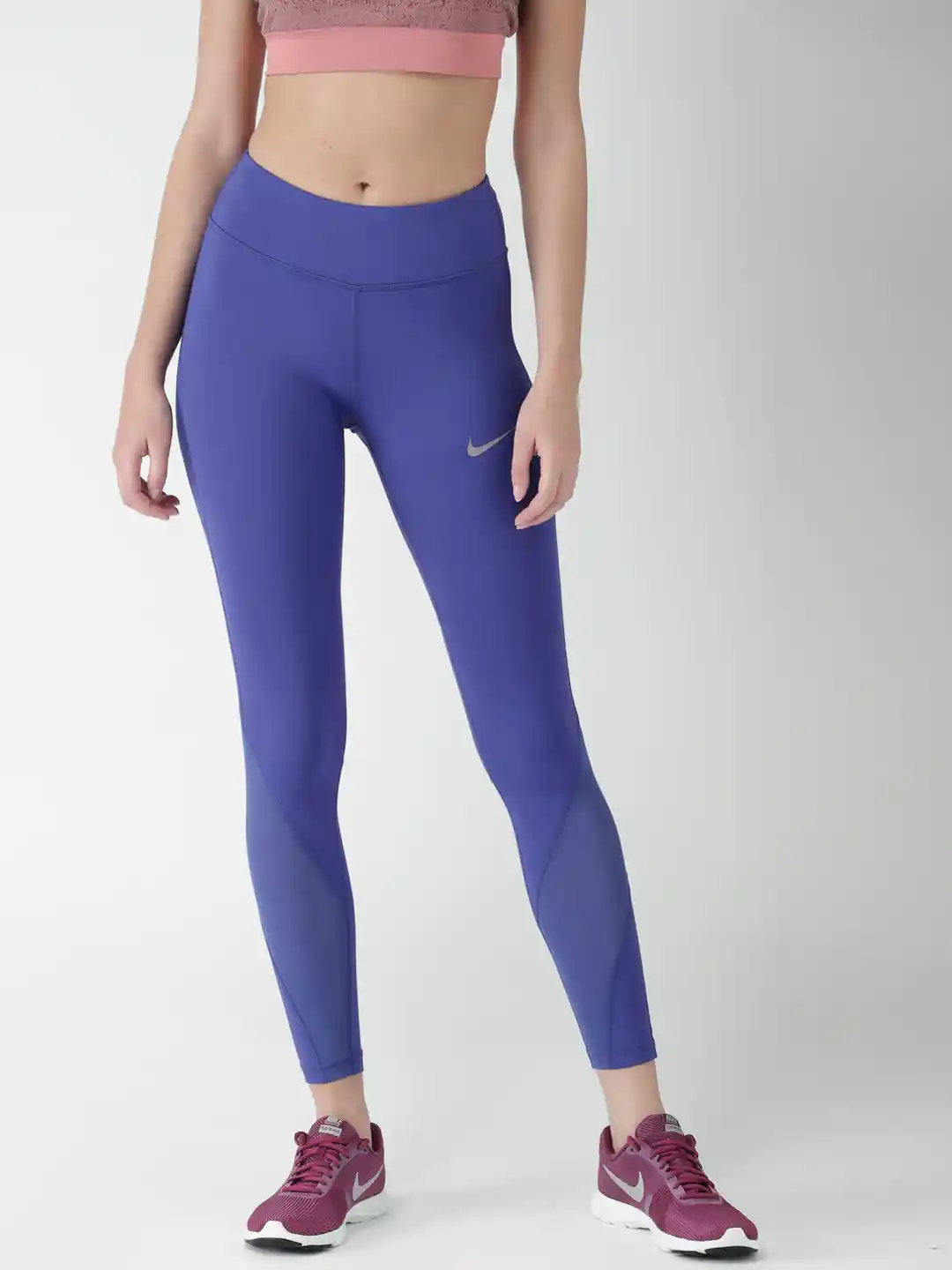 Buy Nike Blue AS W NK PWR EPIC LX MESH Tights Tights for Women