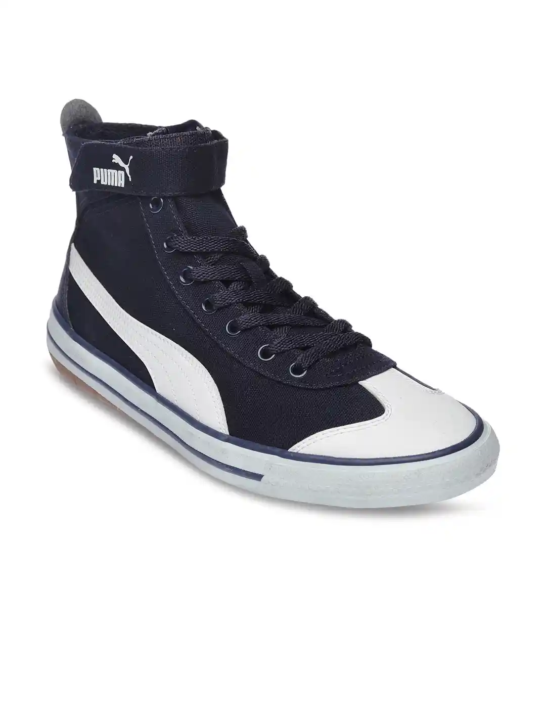 High Top Puma Blue Canvas Shoes PUMA Men's Streetballer Mid Geo DP Casual  Shoes (Size 9,