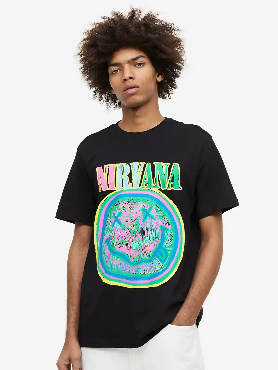 Buy H&M Men Regular Fit Nirvana T-shirt Tshirts for Men 22557552