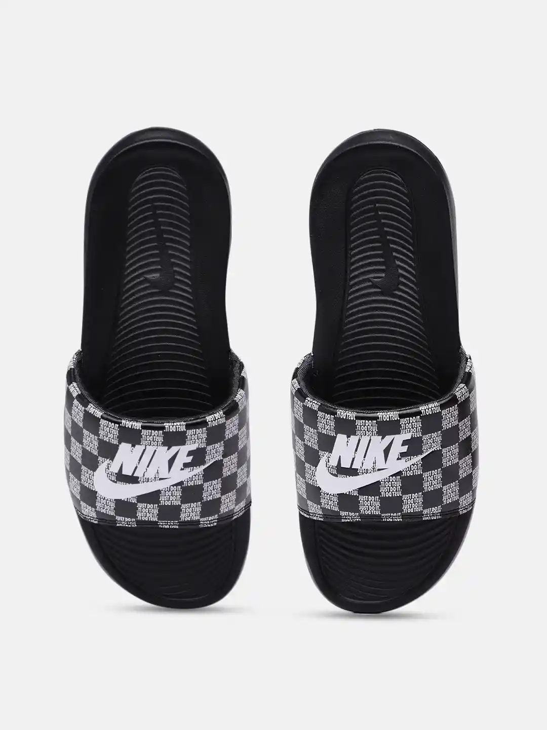 Nike Slippers Nike Checkered Slides NIKE BENASSI JDI SE TXT1 ,Check Print  '' SLIDES SIZE UK