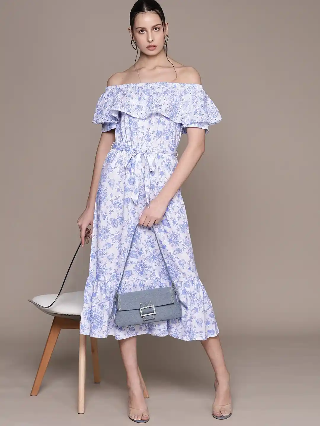 Buy Macy's Style Co Floral Print Off-Shoulder Flutter Sleeve A