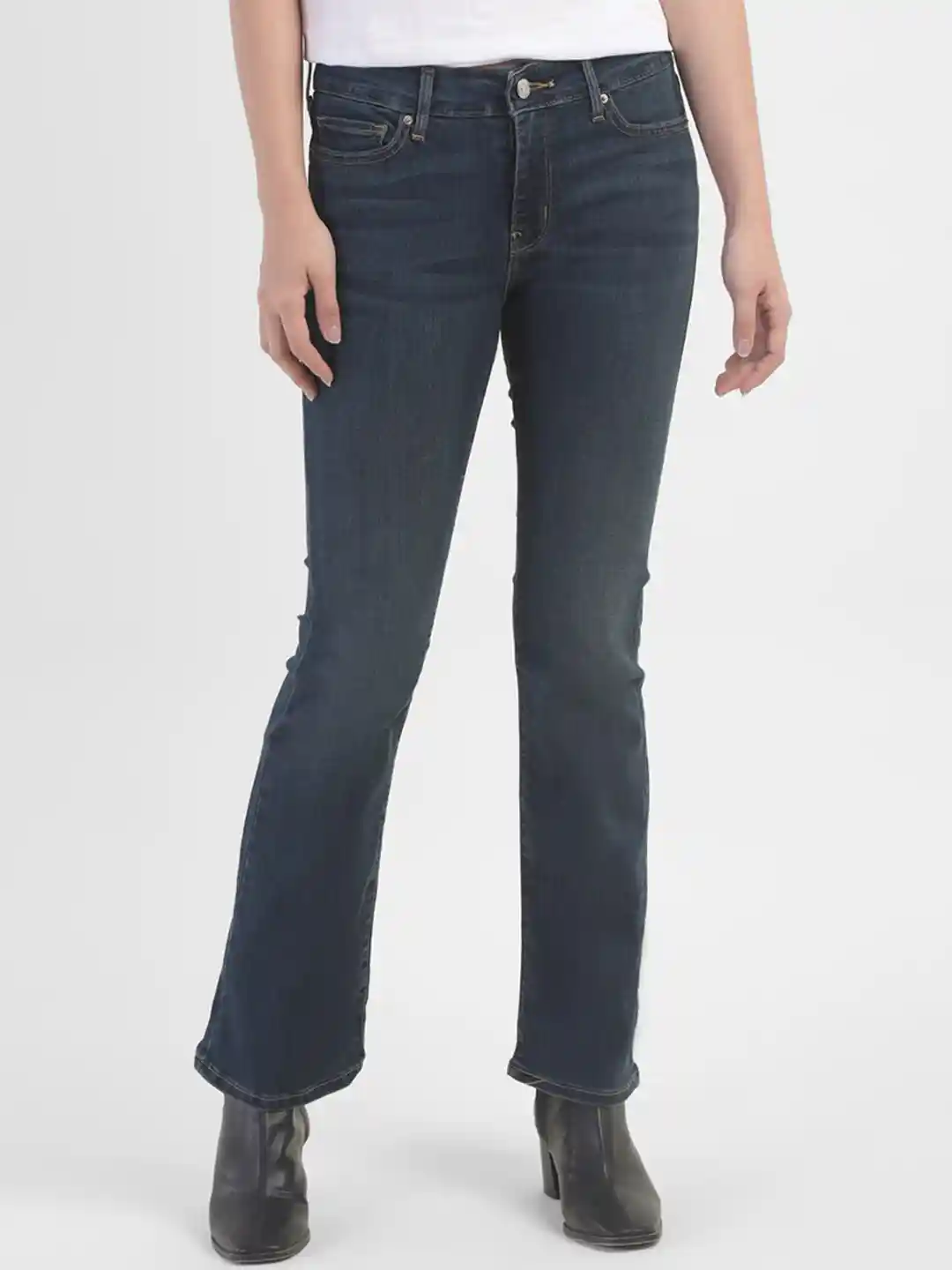 Levis Women 741 Bootcut Mid-Rise Light Fade Jeans