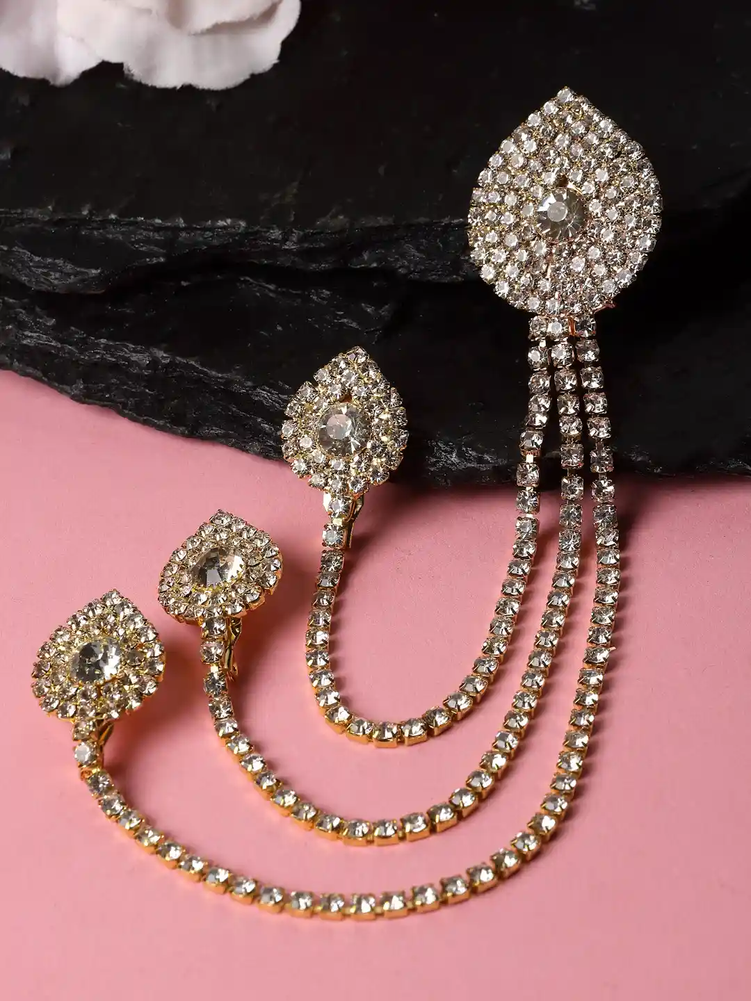 Buy Sanjog Men Stone-Studded Statement American Diamond Brooch