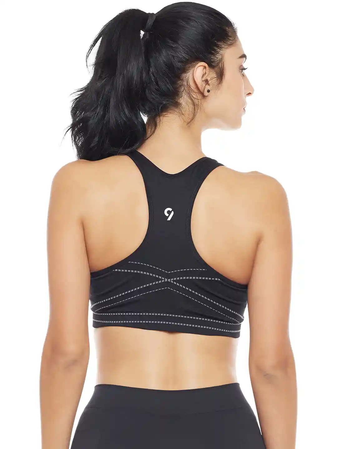 Buy C9 AIRWEAR Seamless Women Black Printed Non-Wired Lightly