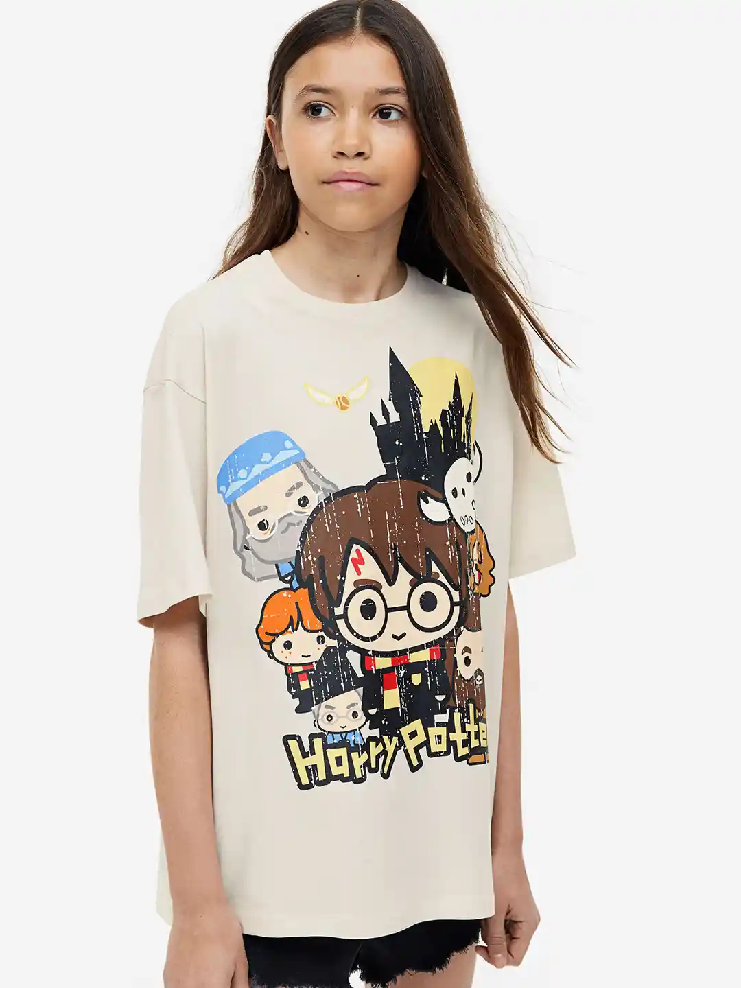 Buy H&M Girls Harry Potter Printed Cotton T-Shirt Tshirts for