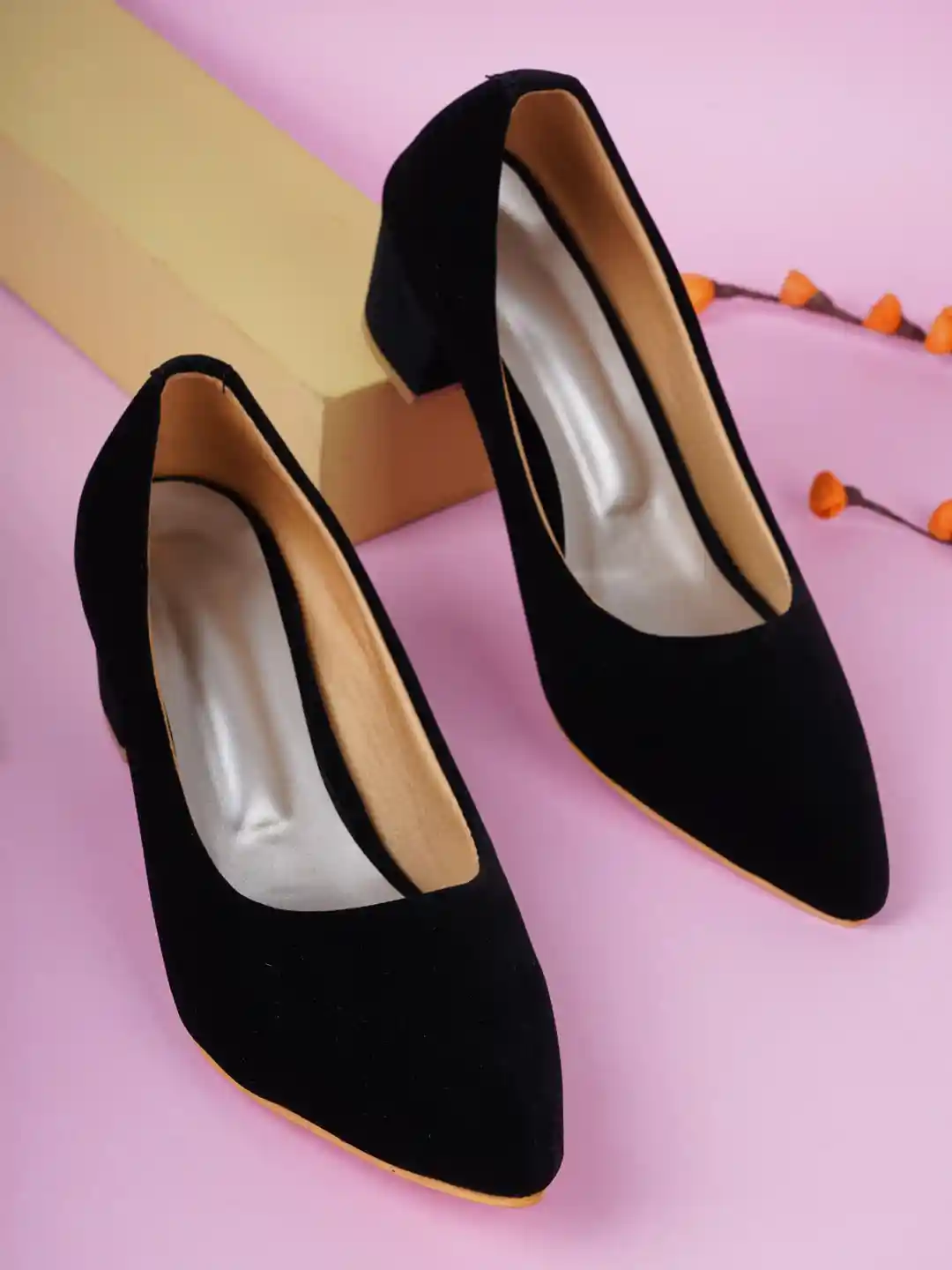 Buy Style Shoes Pointed Toe Block Heel Pumps Heels for Women