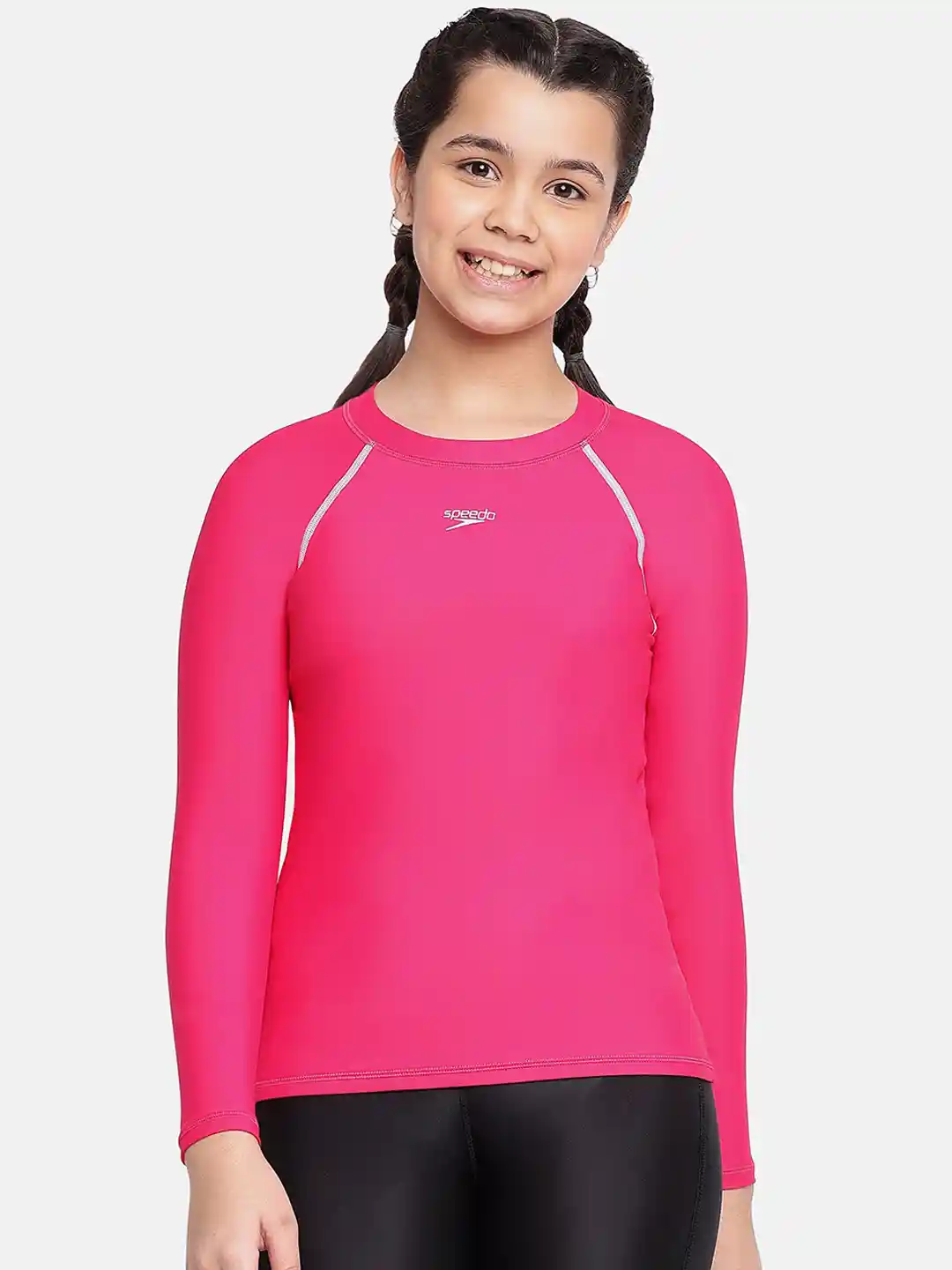 Buy Speedo Girls Long Sleeves Swim T-Shirt Swim Tops for Girls