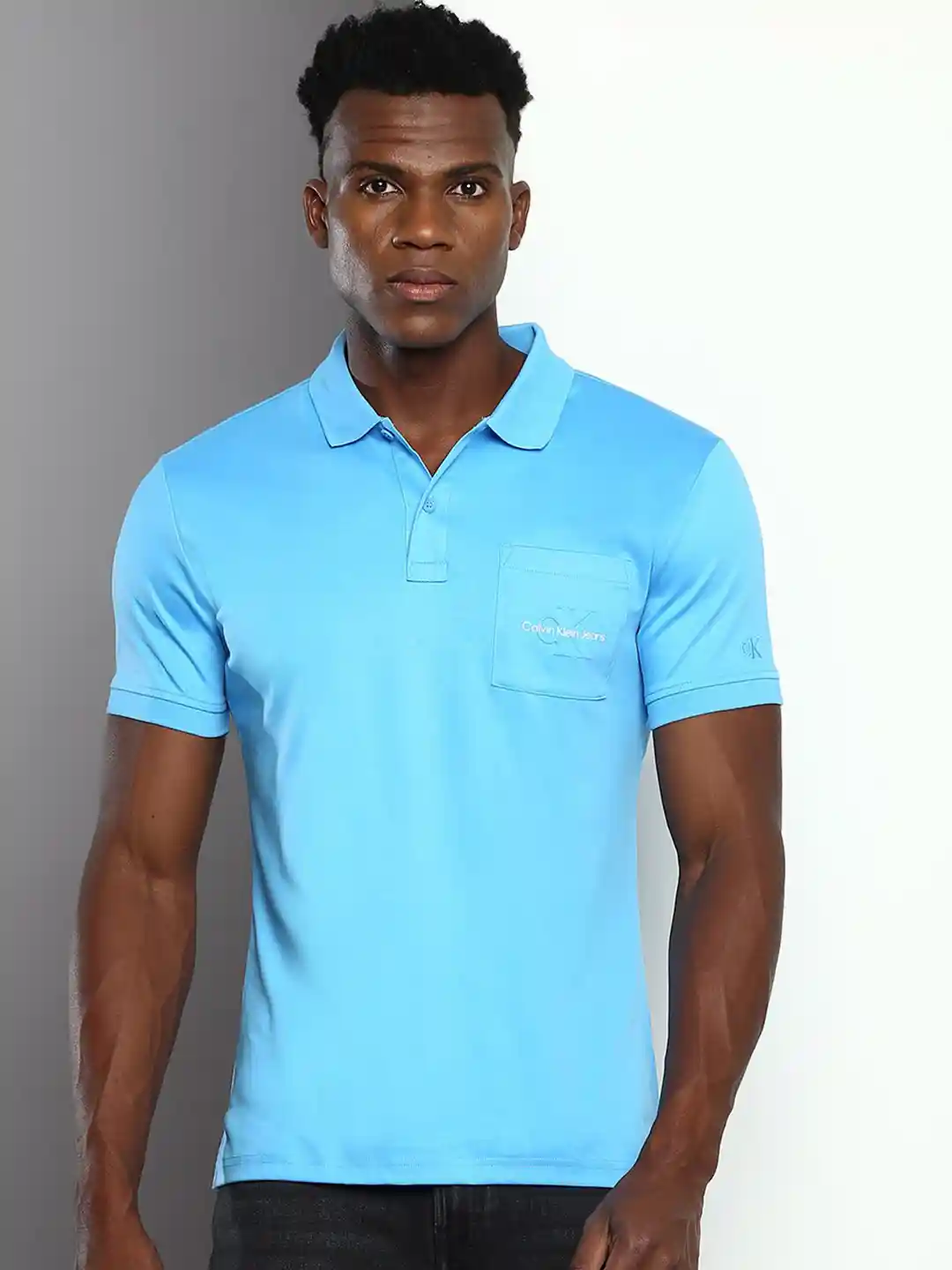 Buy Calvin Klein Jeans Polo Collar Short Sleeves Slim Fit Pure