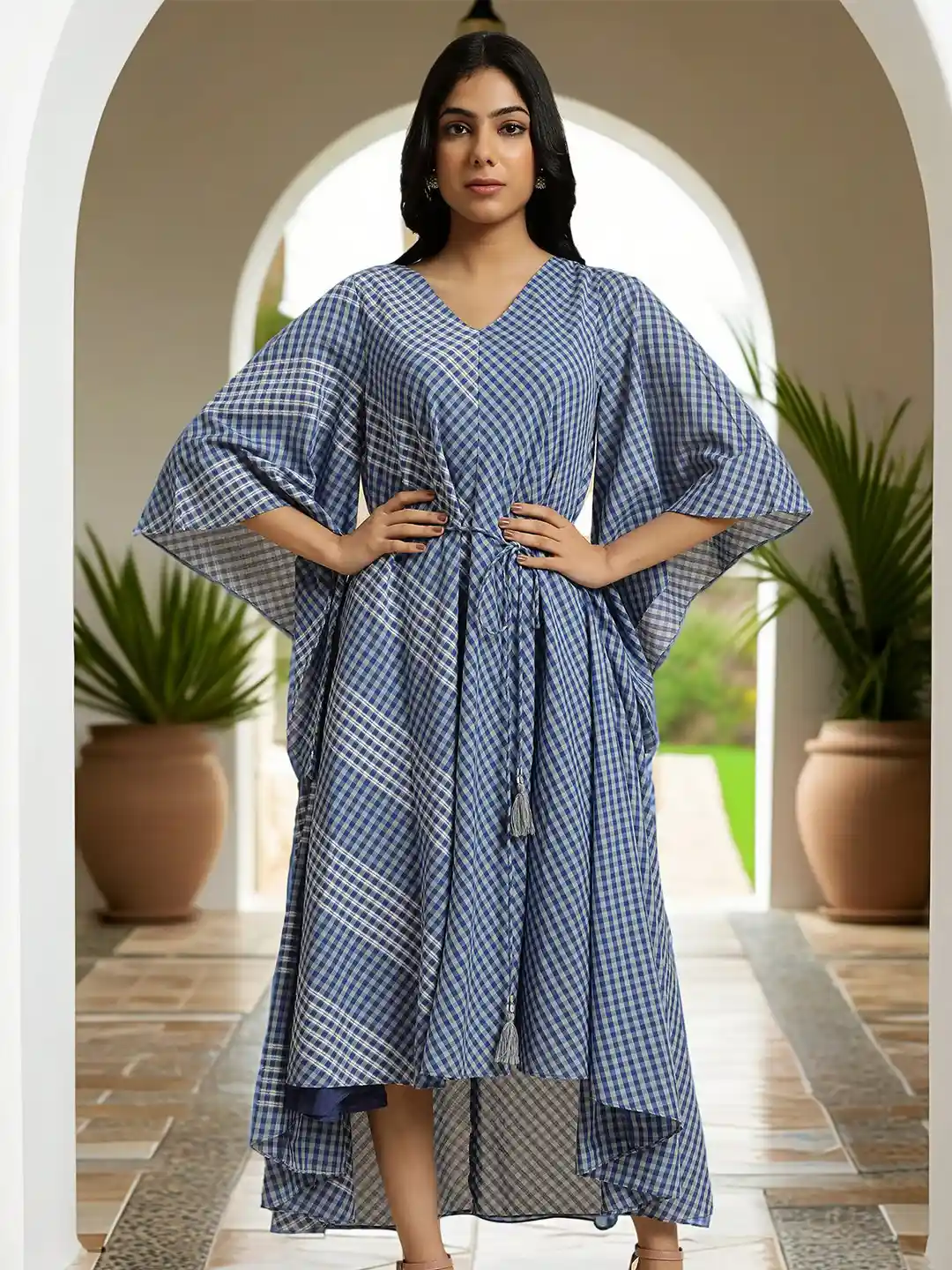 Kimono Silk Kaftan Nightwear Kaftan Dress Long Dress Kimono Style - Main Image