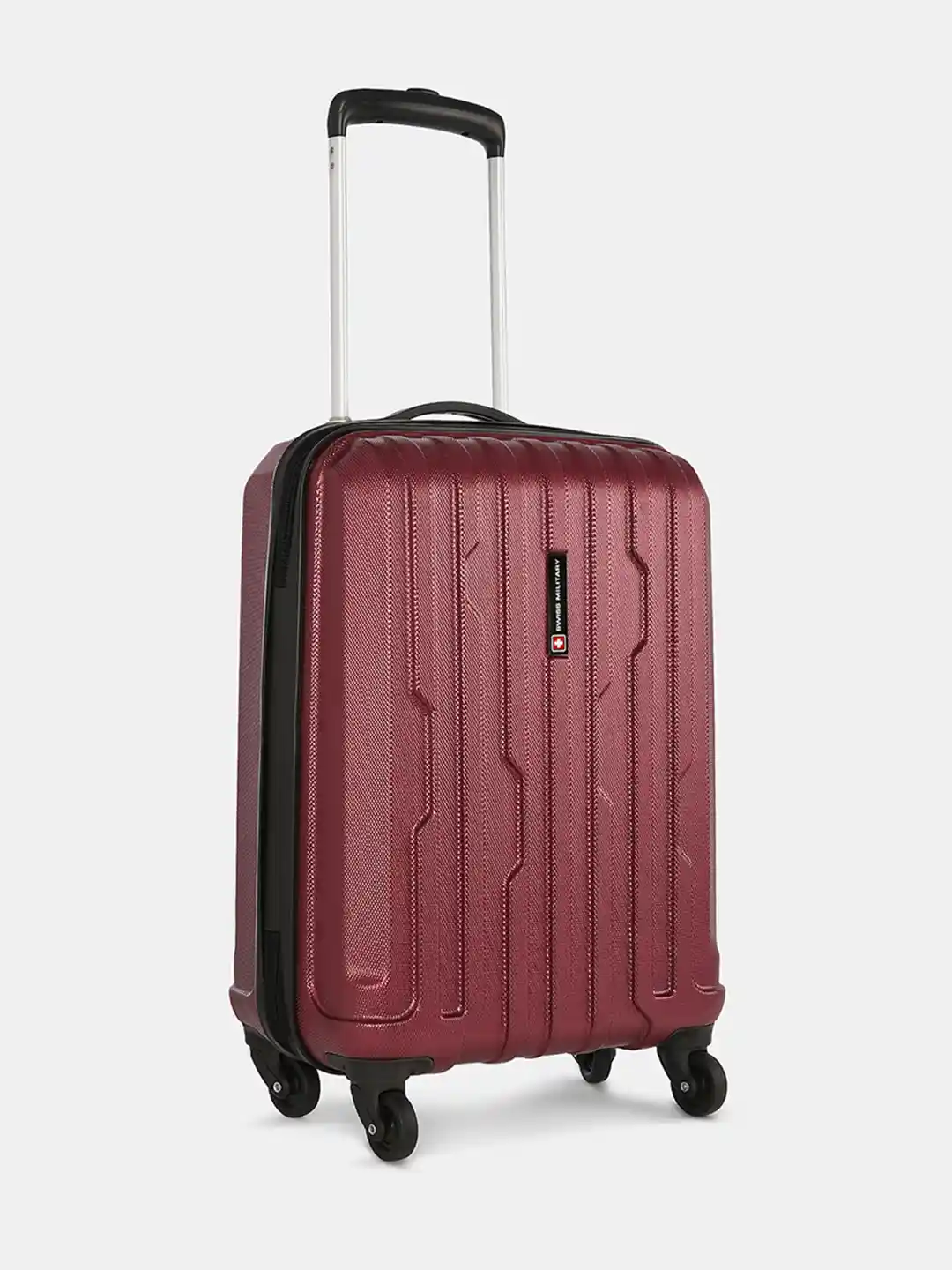 SWISS MILITARY Textured Hard-Sided Cabin Trolley Suitcase