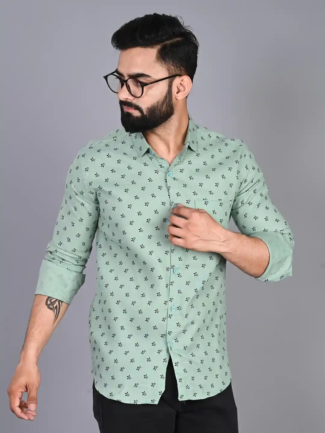 Buy FUBAR Modern Floral Printed Cotton Casual Shirt Shirts for