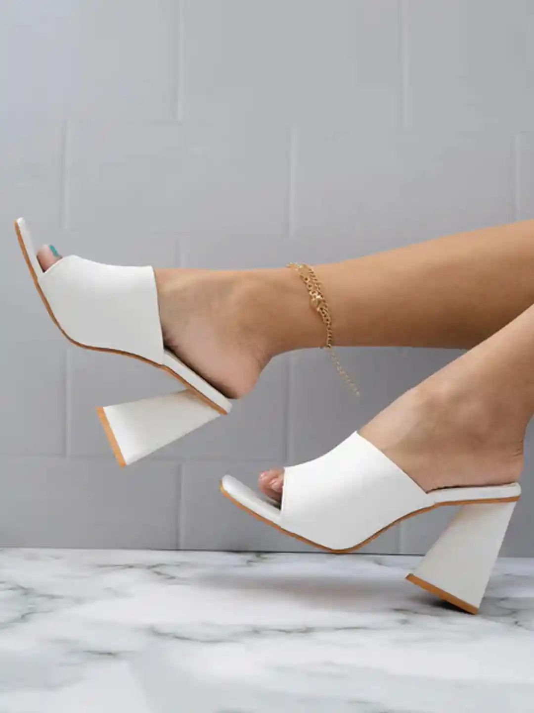 Buy Shoetopia Open Toe Triangle Block Heels Heels for Women
