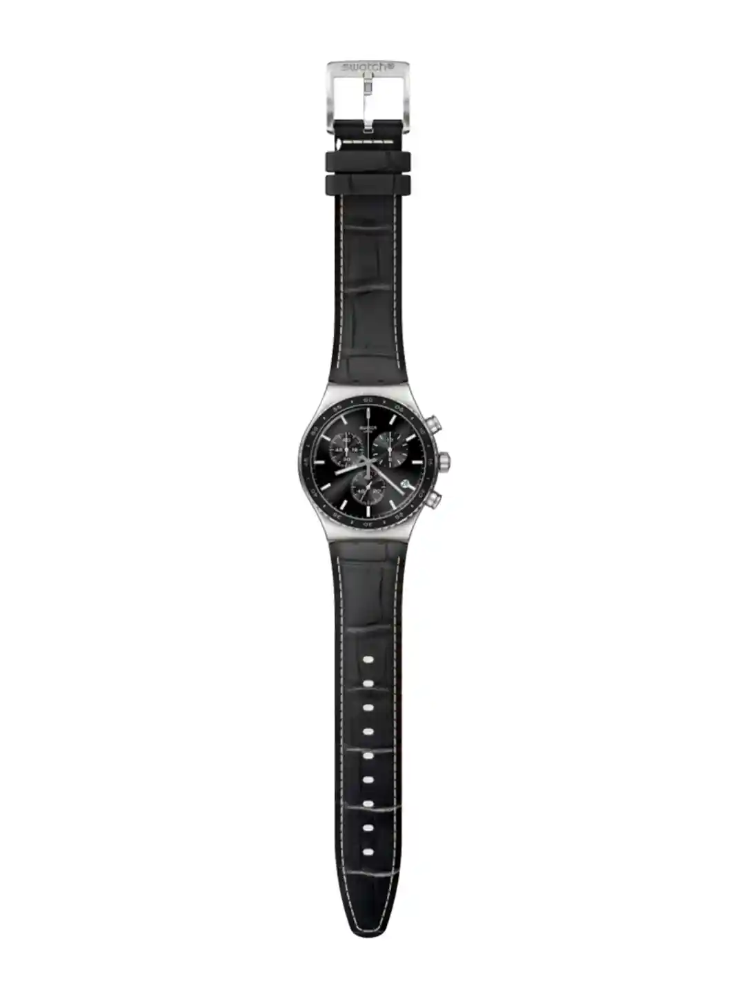 Swatch Men Dial Leather Straps Analogue Watch YVS495