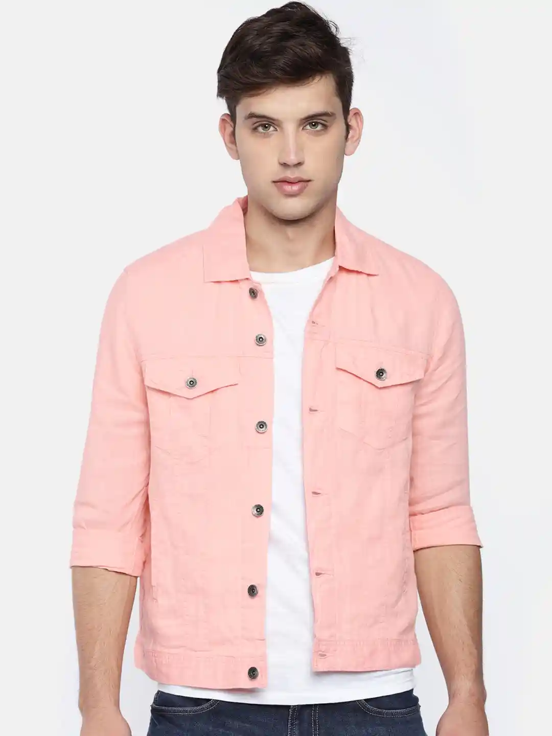 TUITACI OMBRE CHEC SHIRTS JACKET PINK2 Buy HERE&NOW Men Pink