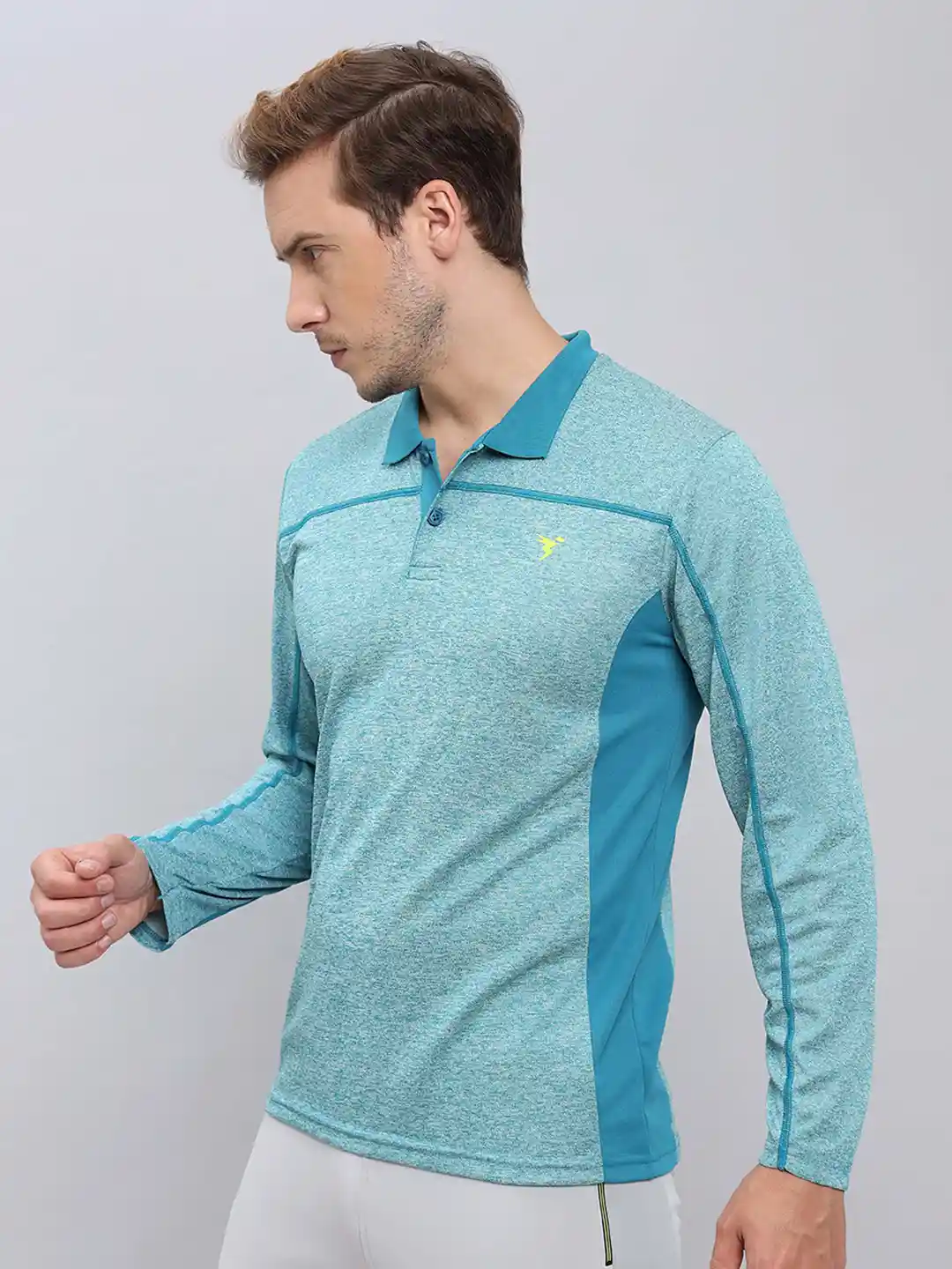 Buy Technosport Slim Fit Polo Collar Dry-Fit Antimicrobial Long