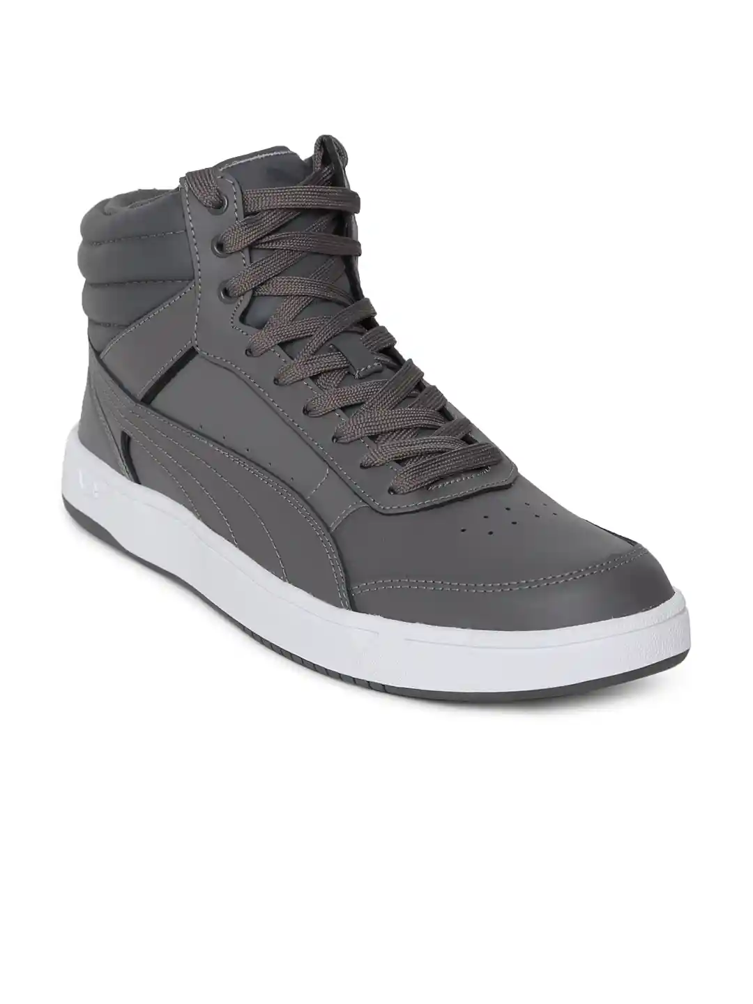 Buy Puma Men Grey Solid Leather Rebound Street v2 L IDP High-Top
