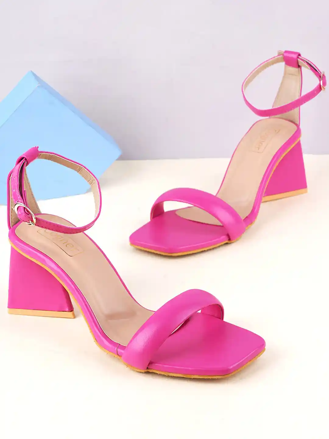 Buy Cogner Ankle Looped Triangle Block Heels Heels for Women