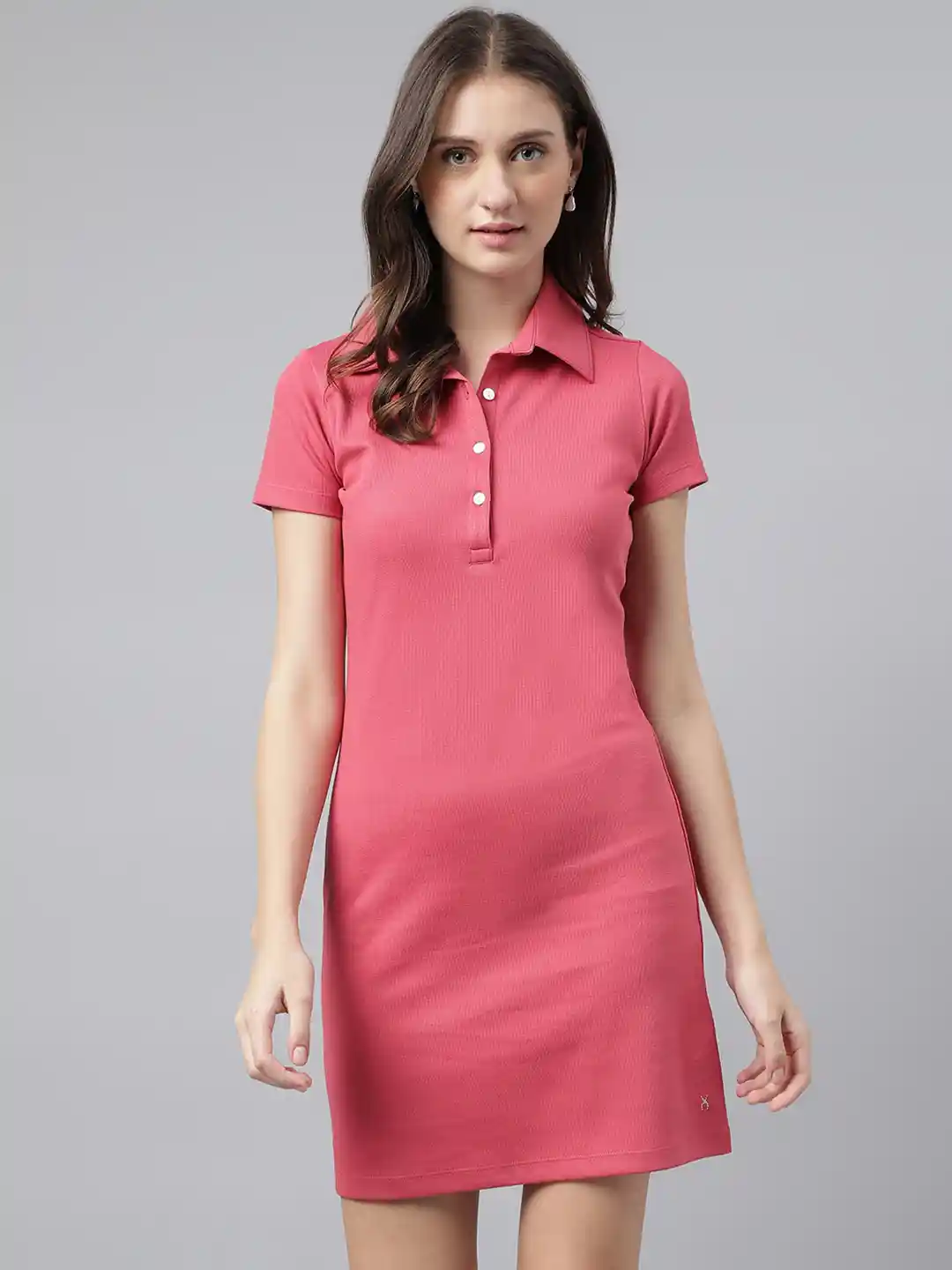 Buy Xpose Polo Collar Short Sleeves Jumper Dress Dresses for