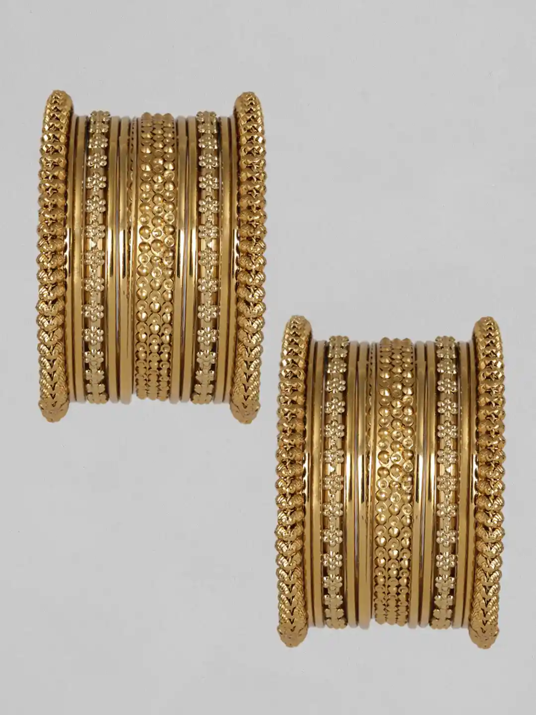 Buy Peora Gold-Plated 16pcs Metal Bangles Set Bangle for Women