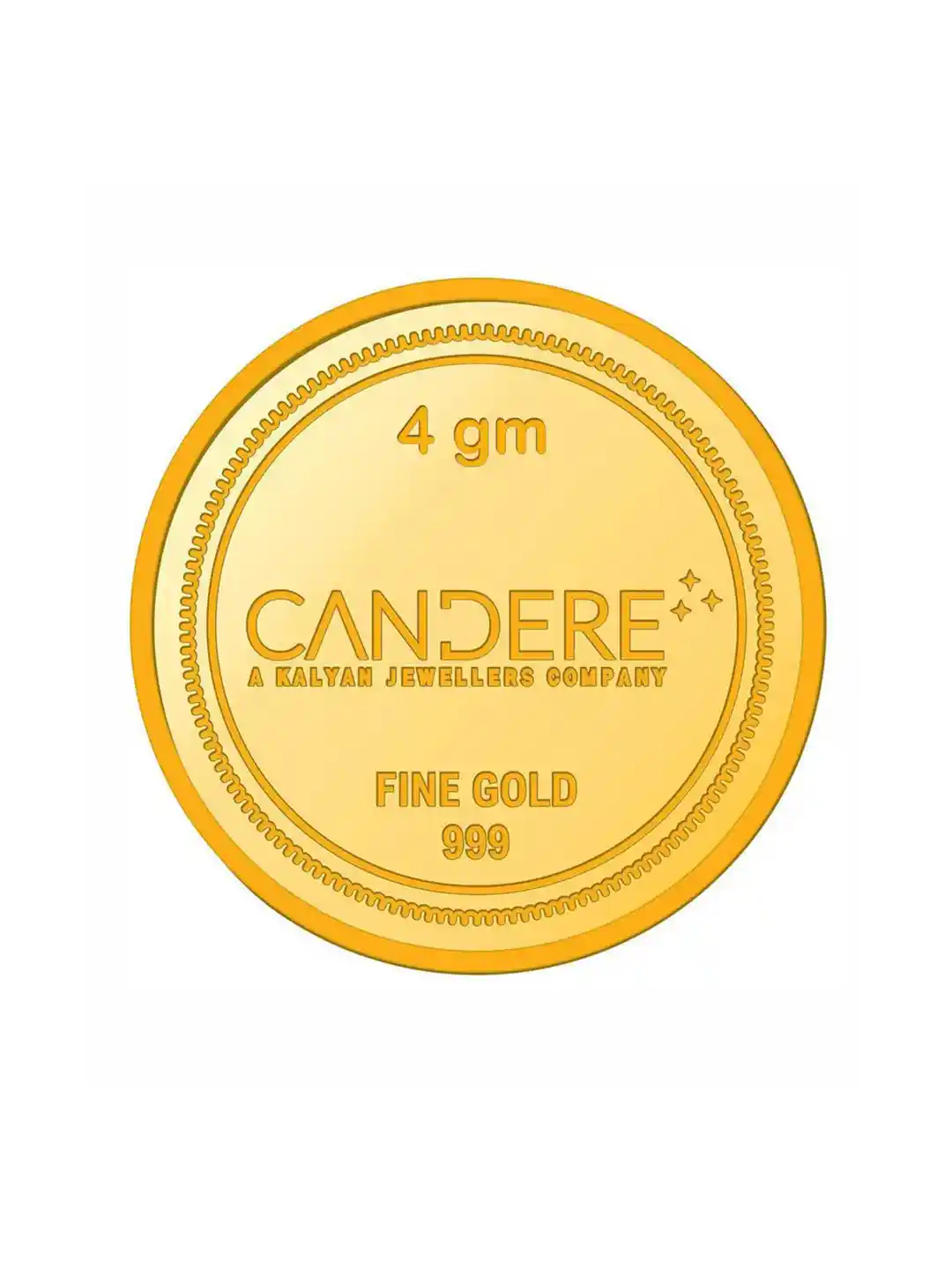 Buy CANDERE A KALYAN JEWELLERS COMPANY 24KT Gold Coin-4 gram