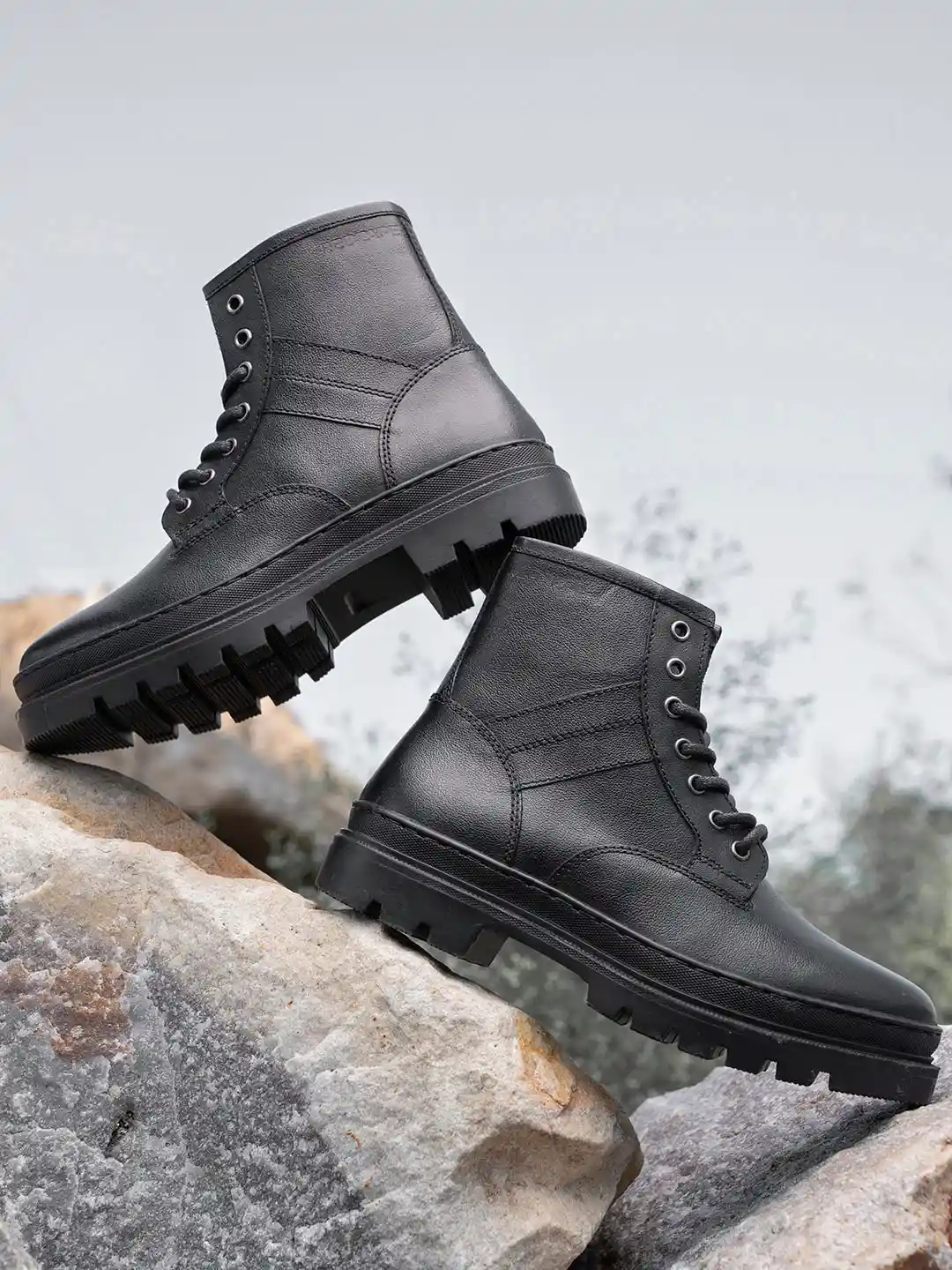 Buy Red Tape Men Slip-Resistance On Ground Grip Leather High-Top