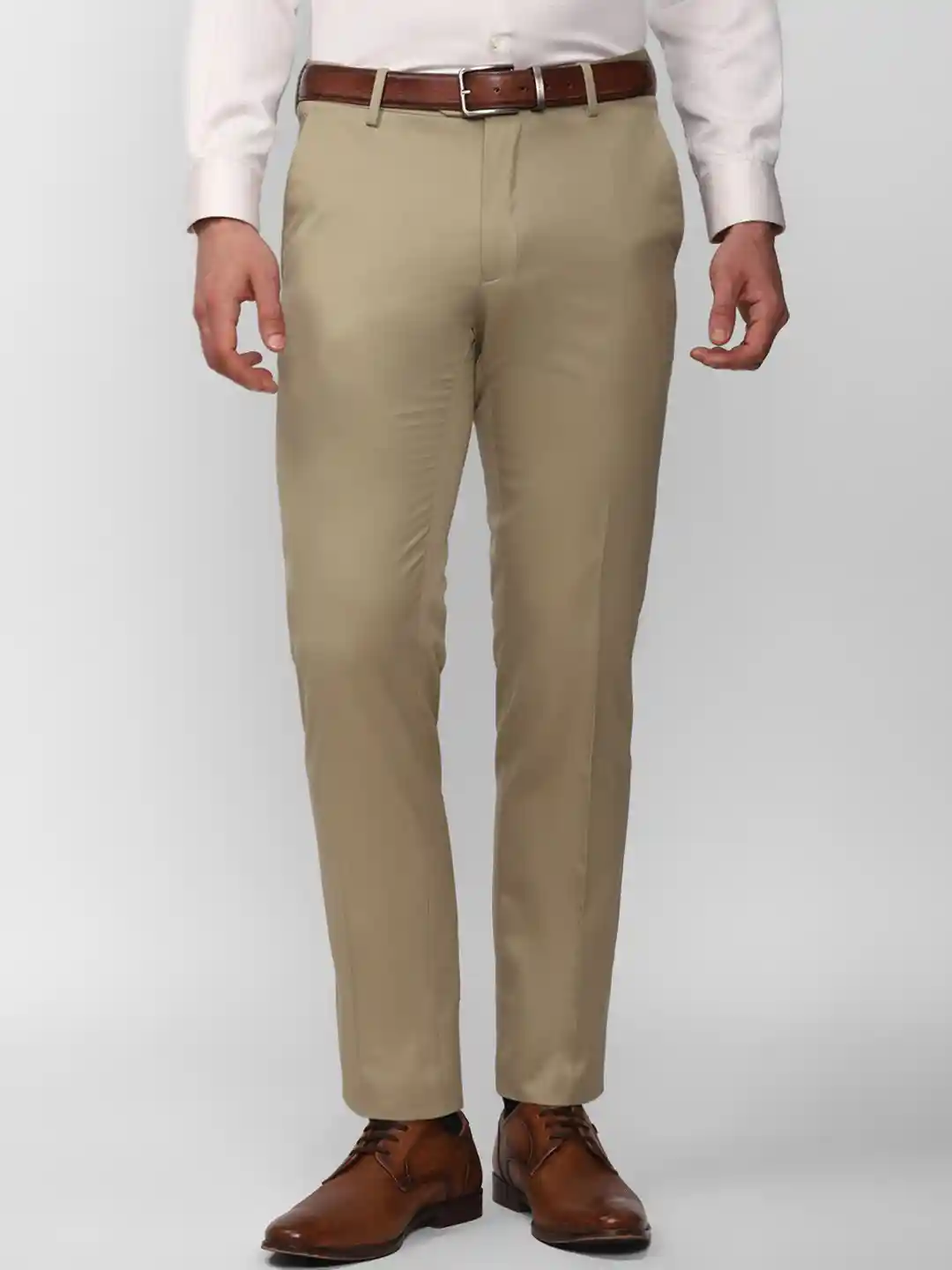 Buy Peter England Elite Men Mid-Rise Slim Fit Formal Trousers