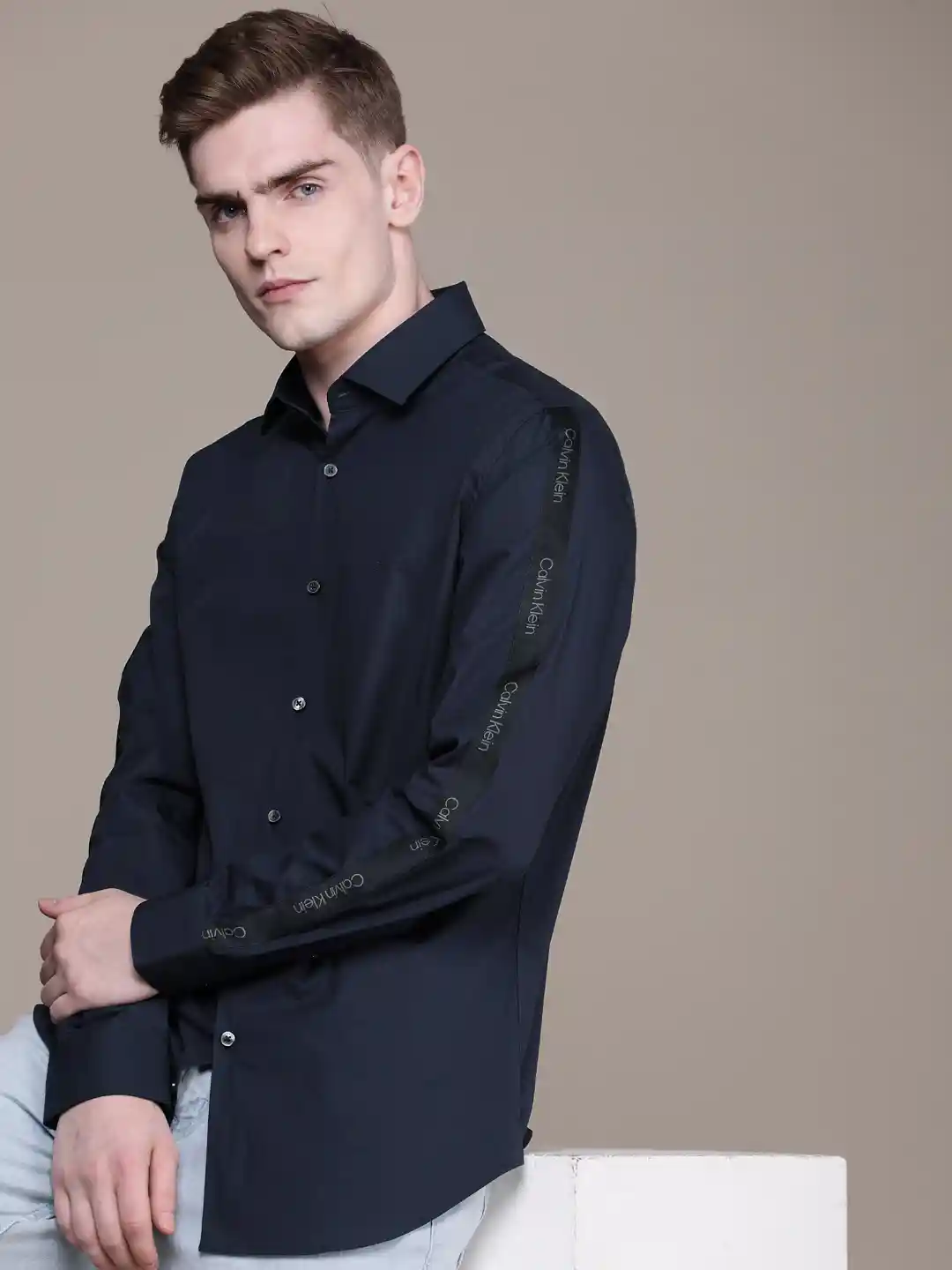 Slim Fit Wit Calvin Klein Shirt Calvin Klein Boys' Slim Fit Long