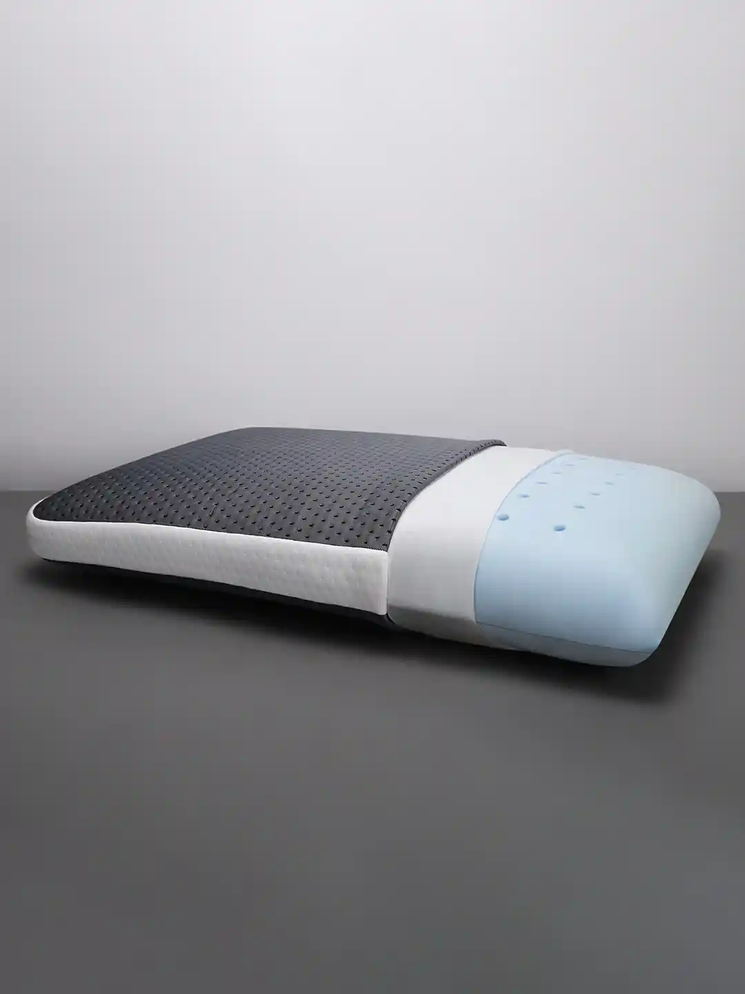 LA VERNE Cooling Gel Charcoal Solid Polycotton Cooling Medium Memory Foam  Sleep Pillow-68 x 43 cm