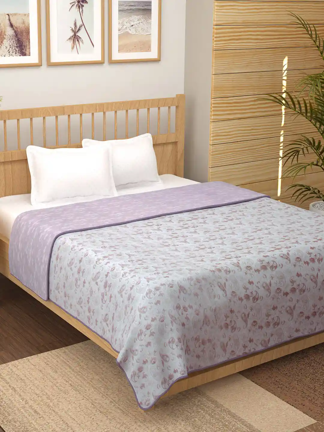 Buy Story@home Purple Printed AC Room 150 GSM Reversible Cotton