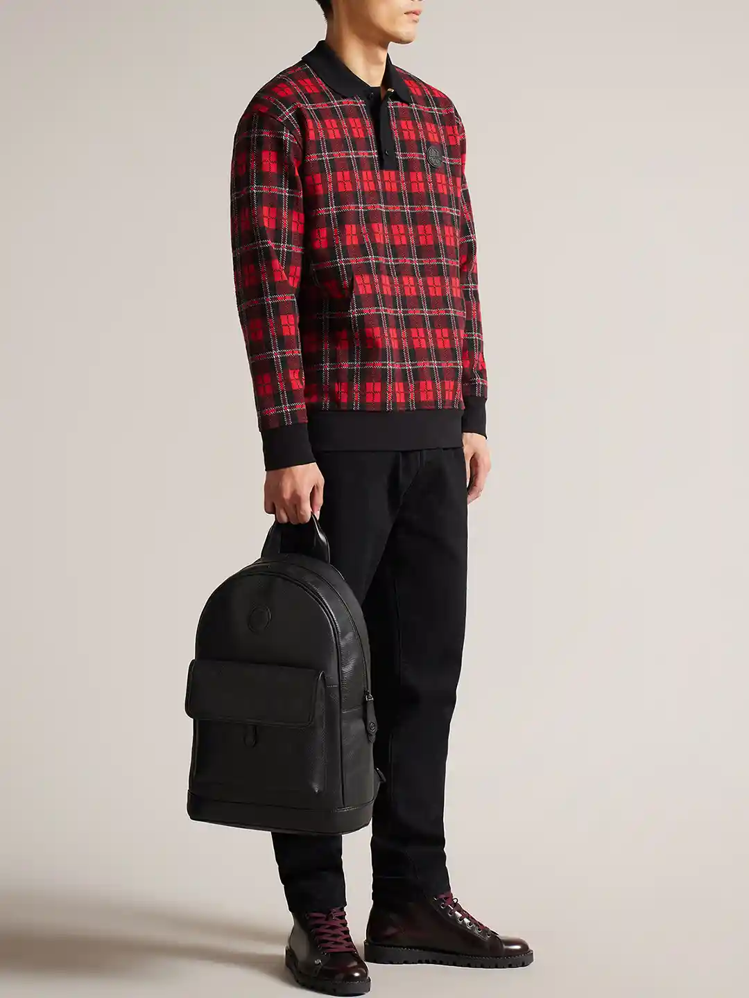 Buy Ted Baker Men Textured Leather Backpack Backpacks for Men