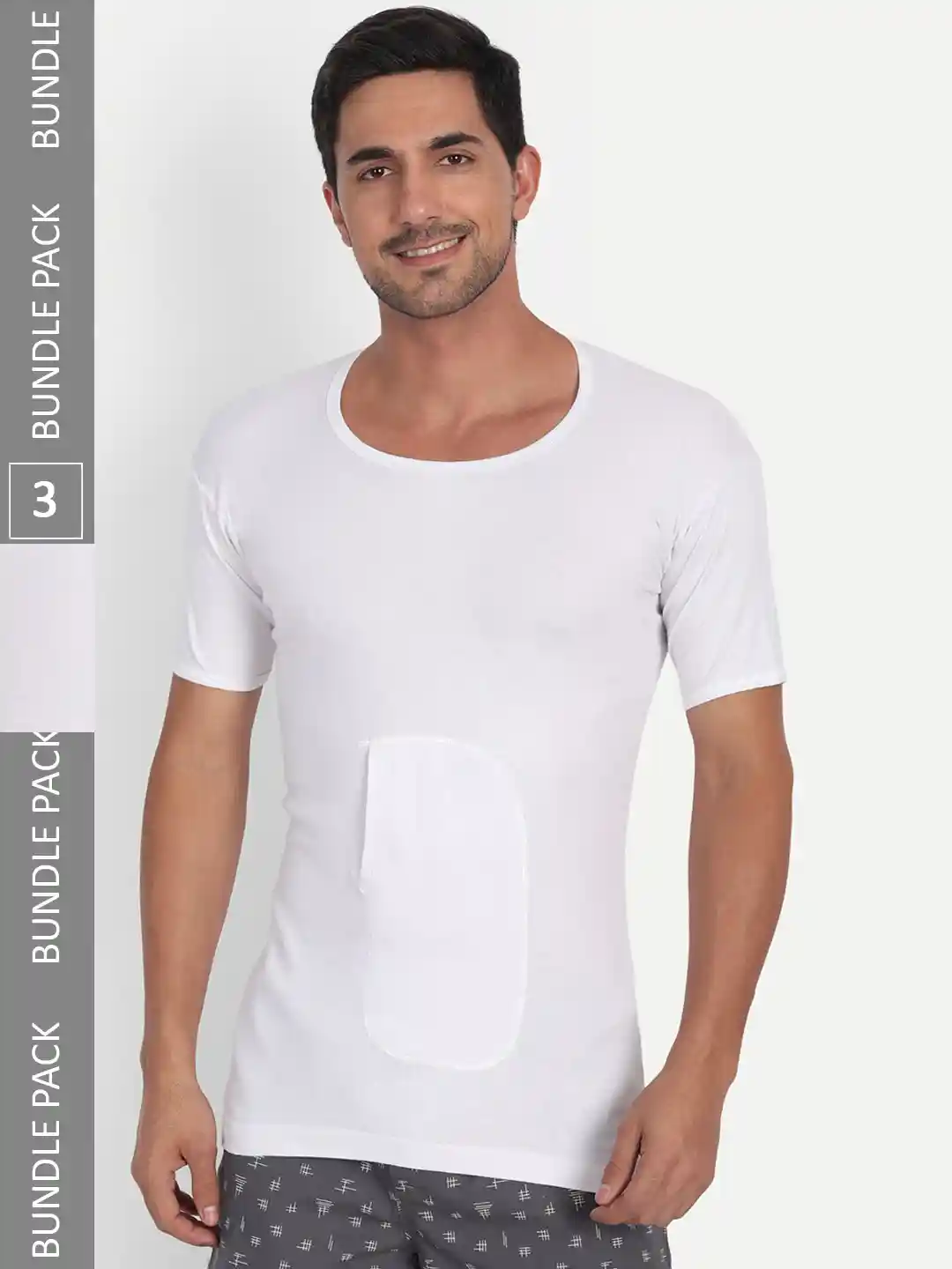 Buy Pack Of Cotton Interlock Half Sleeve Basic Vest with