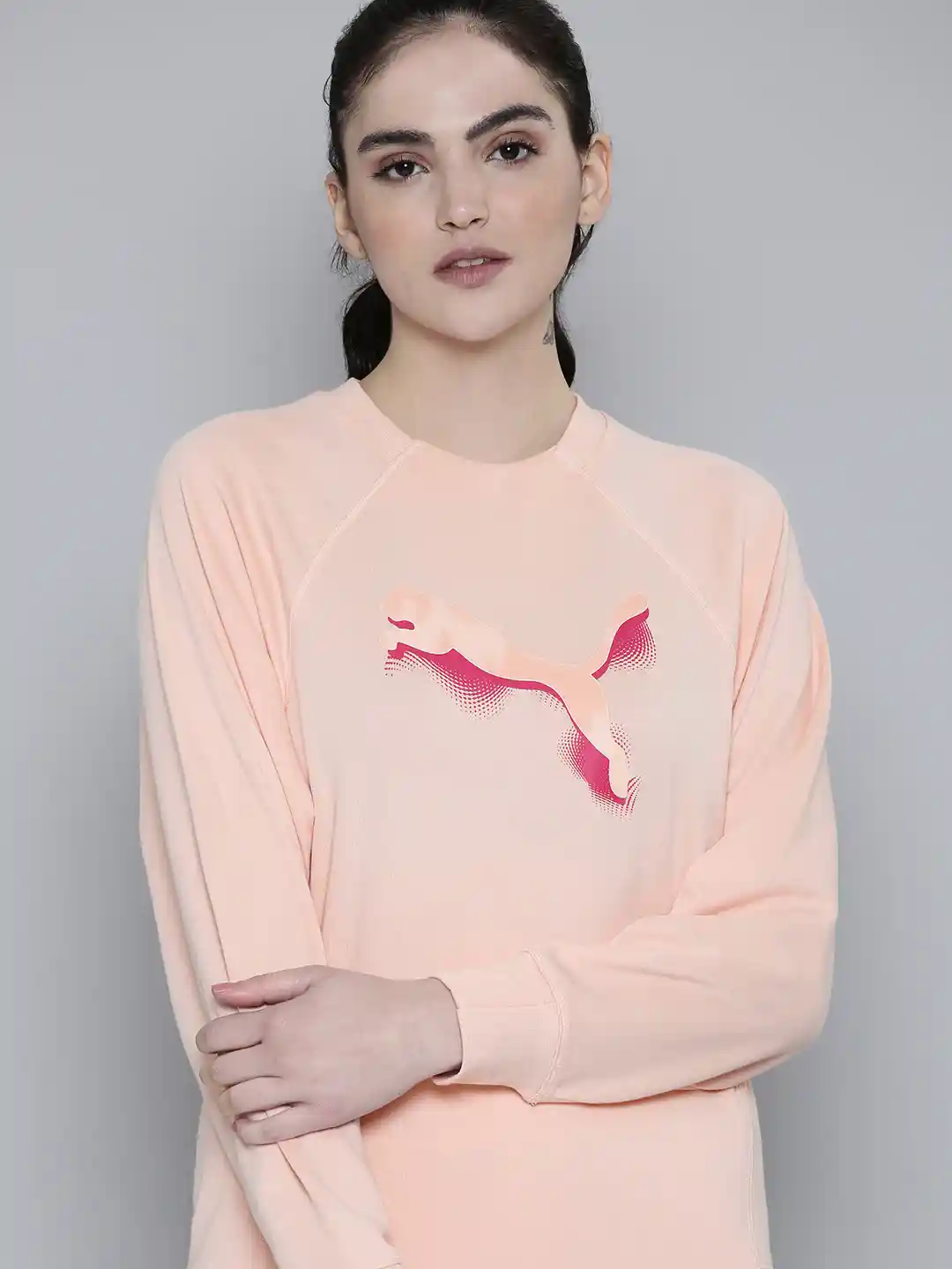 Buy Puma MODERN SPORTS Crew Raglan Sleeves Dry Cell Brand Logo Sweatshirt -  Sweatshirts for Women 22797336 | Myntra