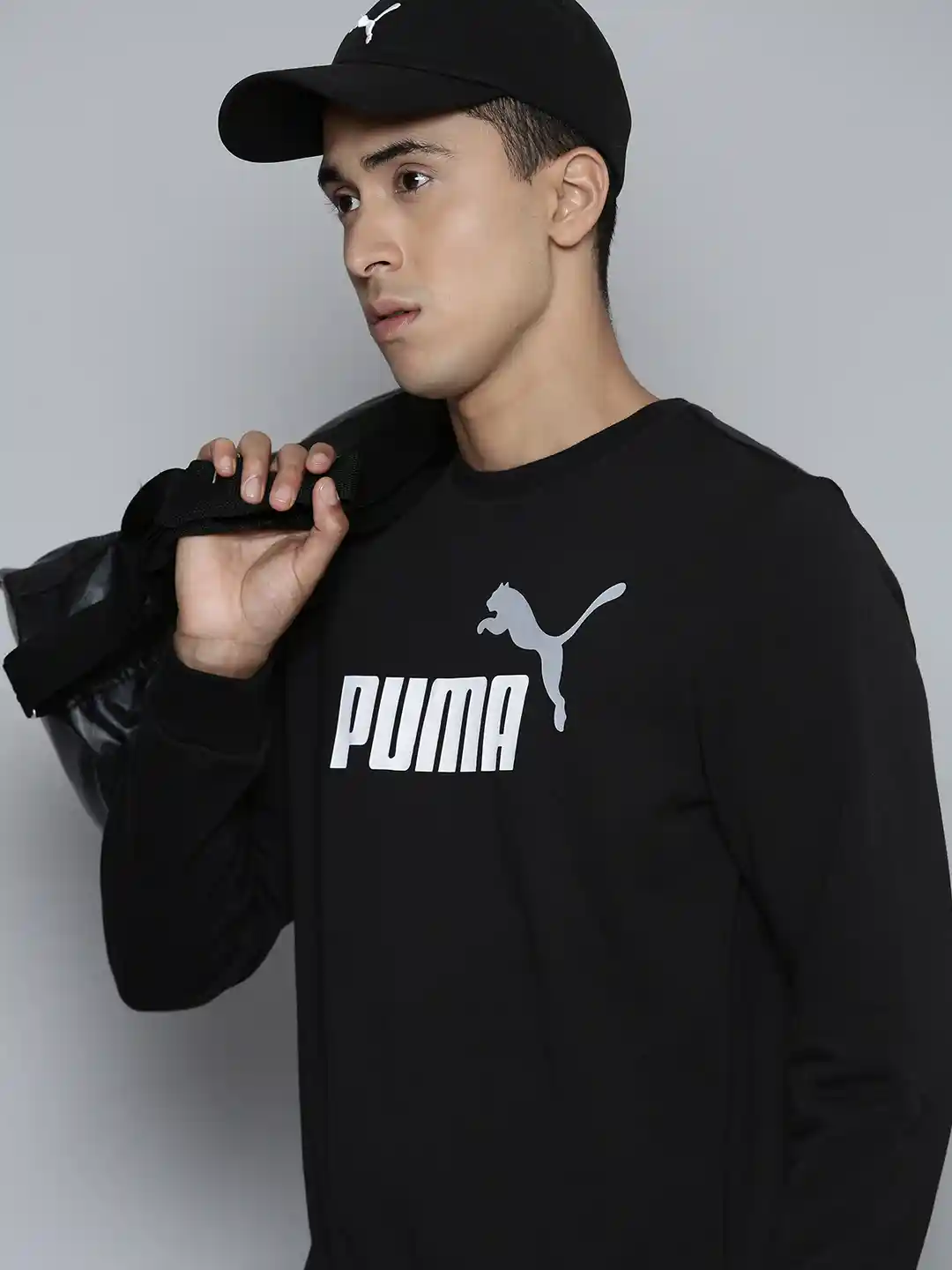 Buy Puma Essentials+ Two-Tone Big Logo Printed Sweatshirt