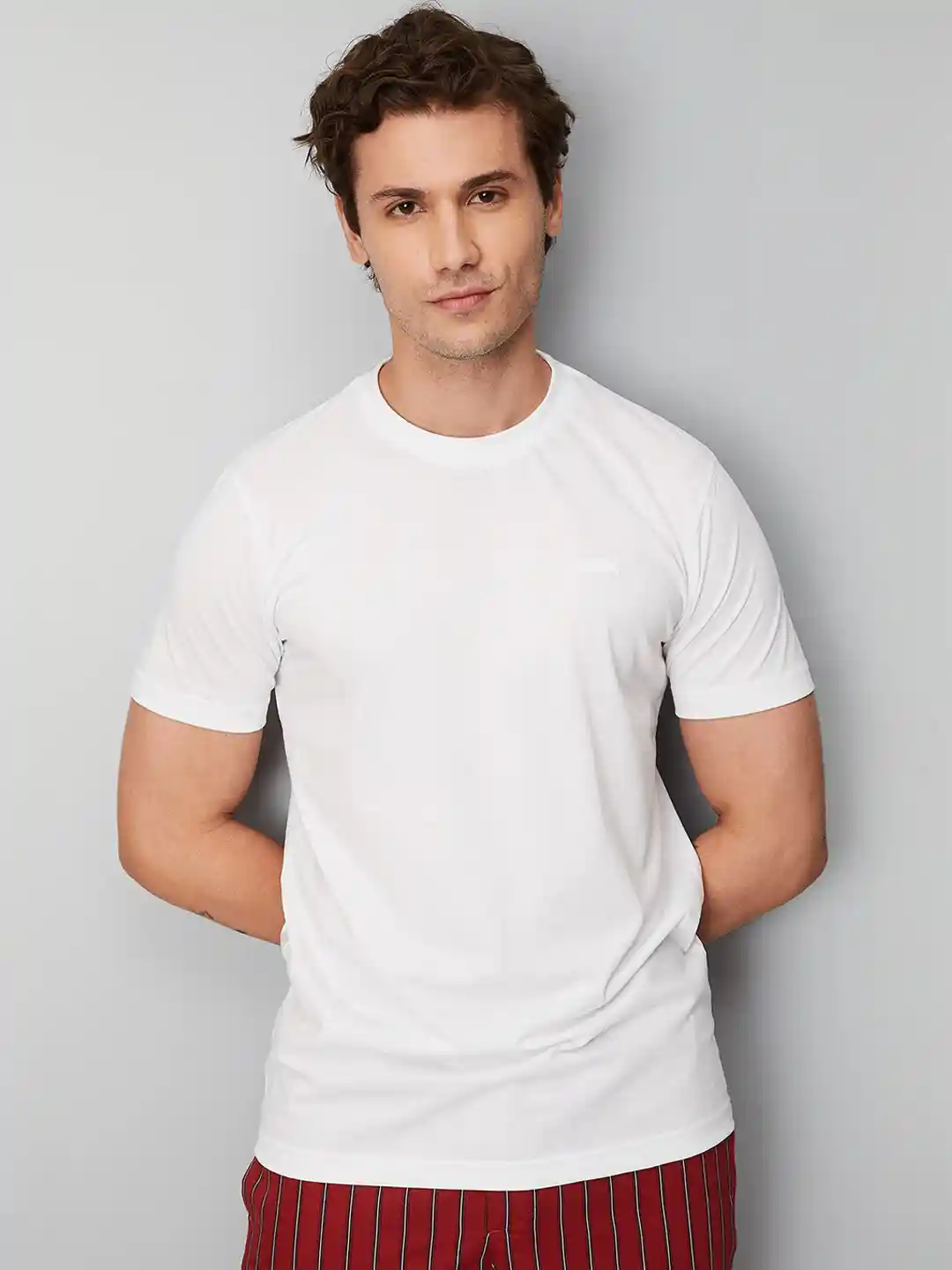 max Round Neck Short Sleeves Cotton Lounge Tshirts