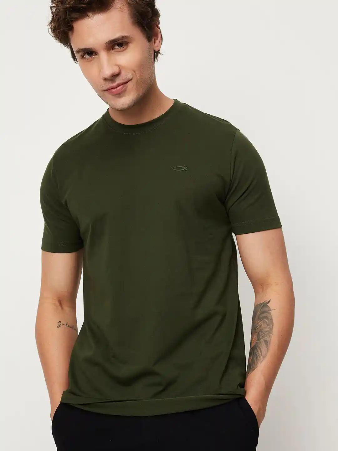 max Round Neck Short Sleeves Cotton Lounge Tshirts