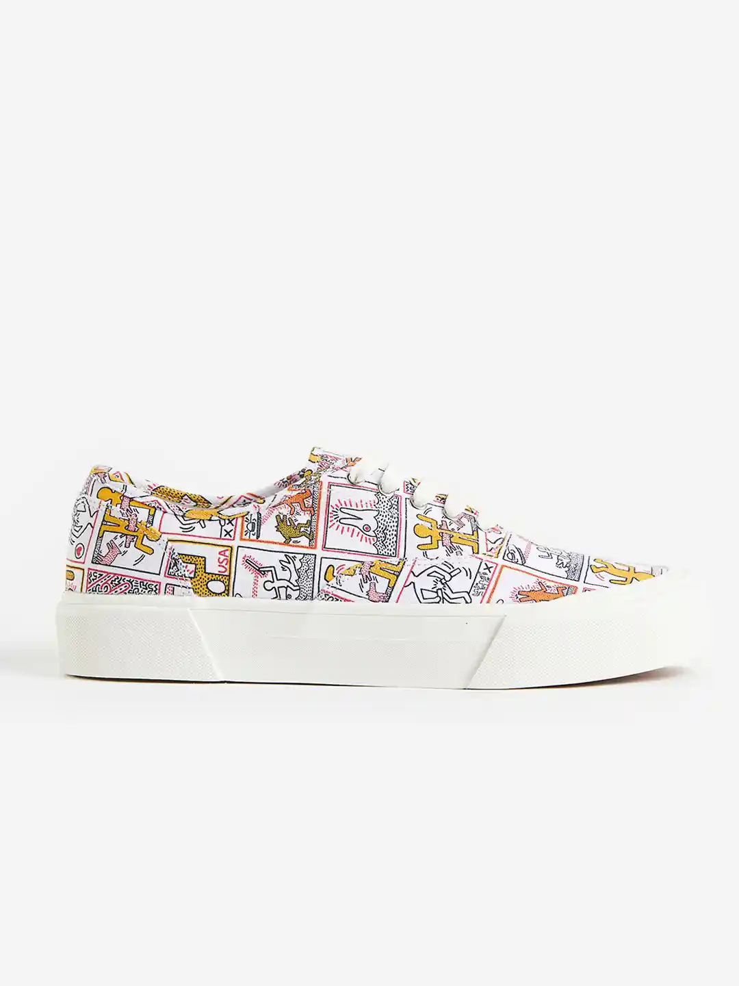 Buy H&M Men Patterned Canvas Trainers Casual Shoes for Men
