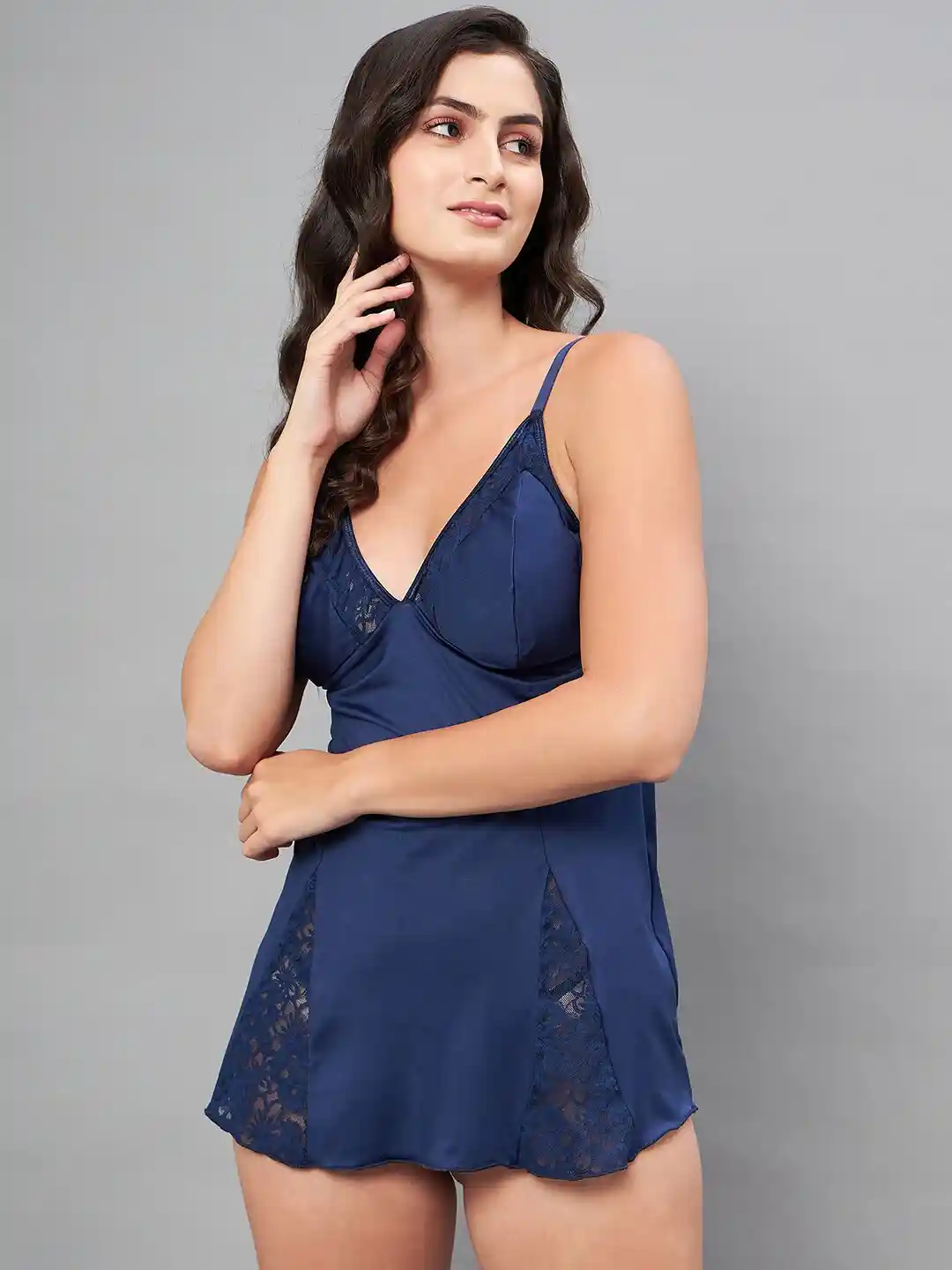 Buy SECRETS BY ZEROKAATA Solid Nightwear Baby Doll Lingerie Baby