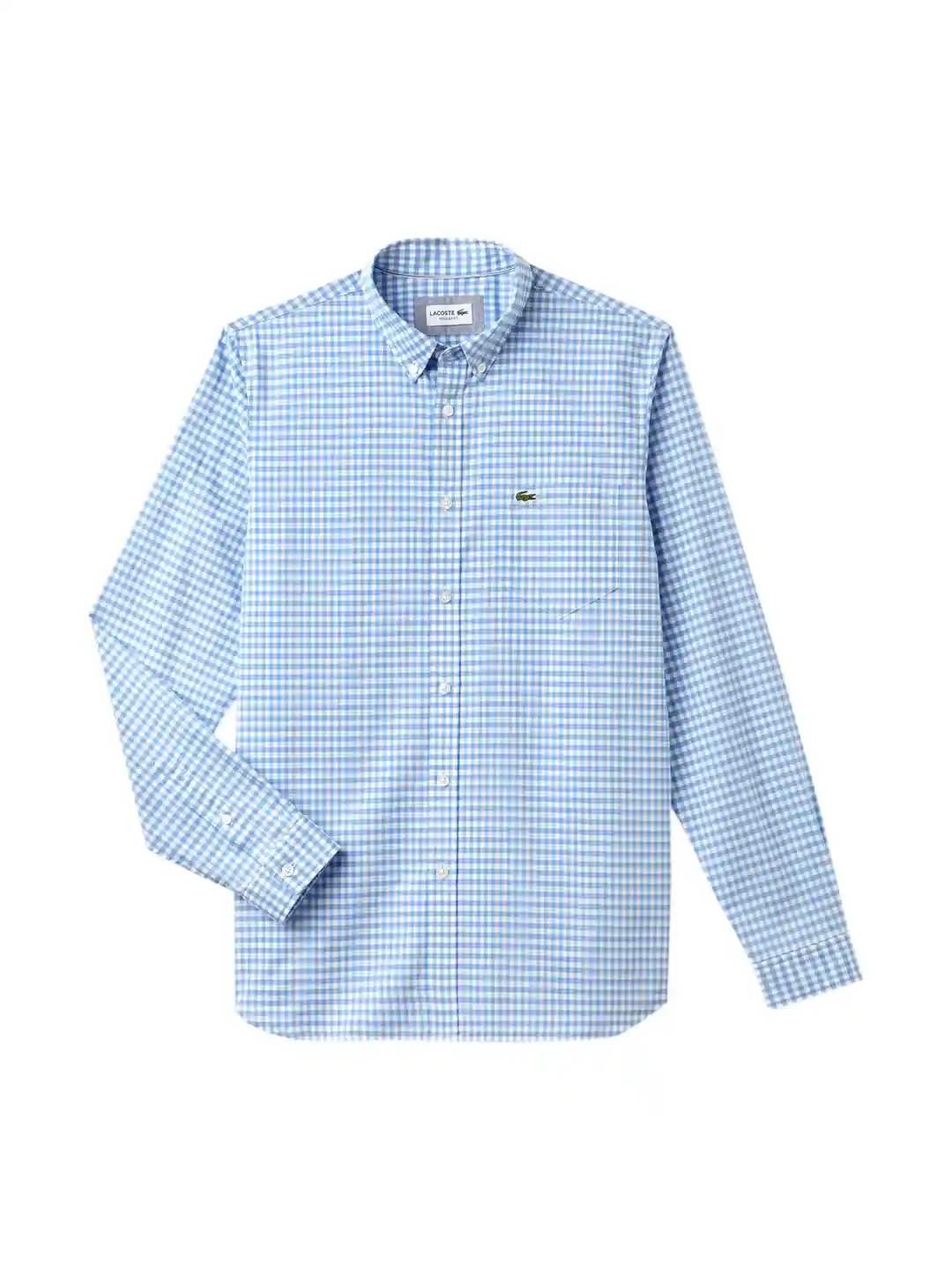 Buy Lacoste Men Blue Regular Fit Checked Casual Shirt Shirts for