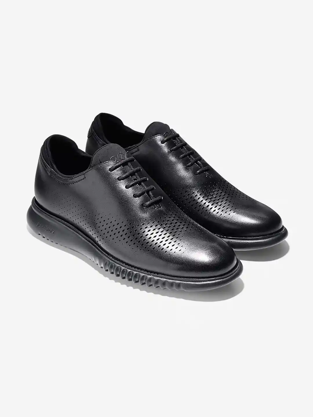 Buy Cole Haan Black Men LASER WINGTIP OXFORD LIN