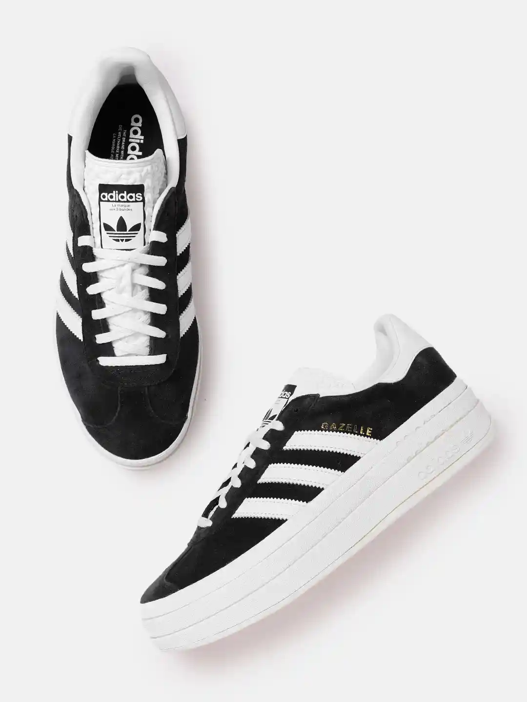 ADIDAS Originals Women Striped Suede Gazelle Bold Sneakers