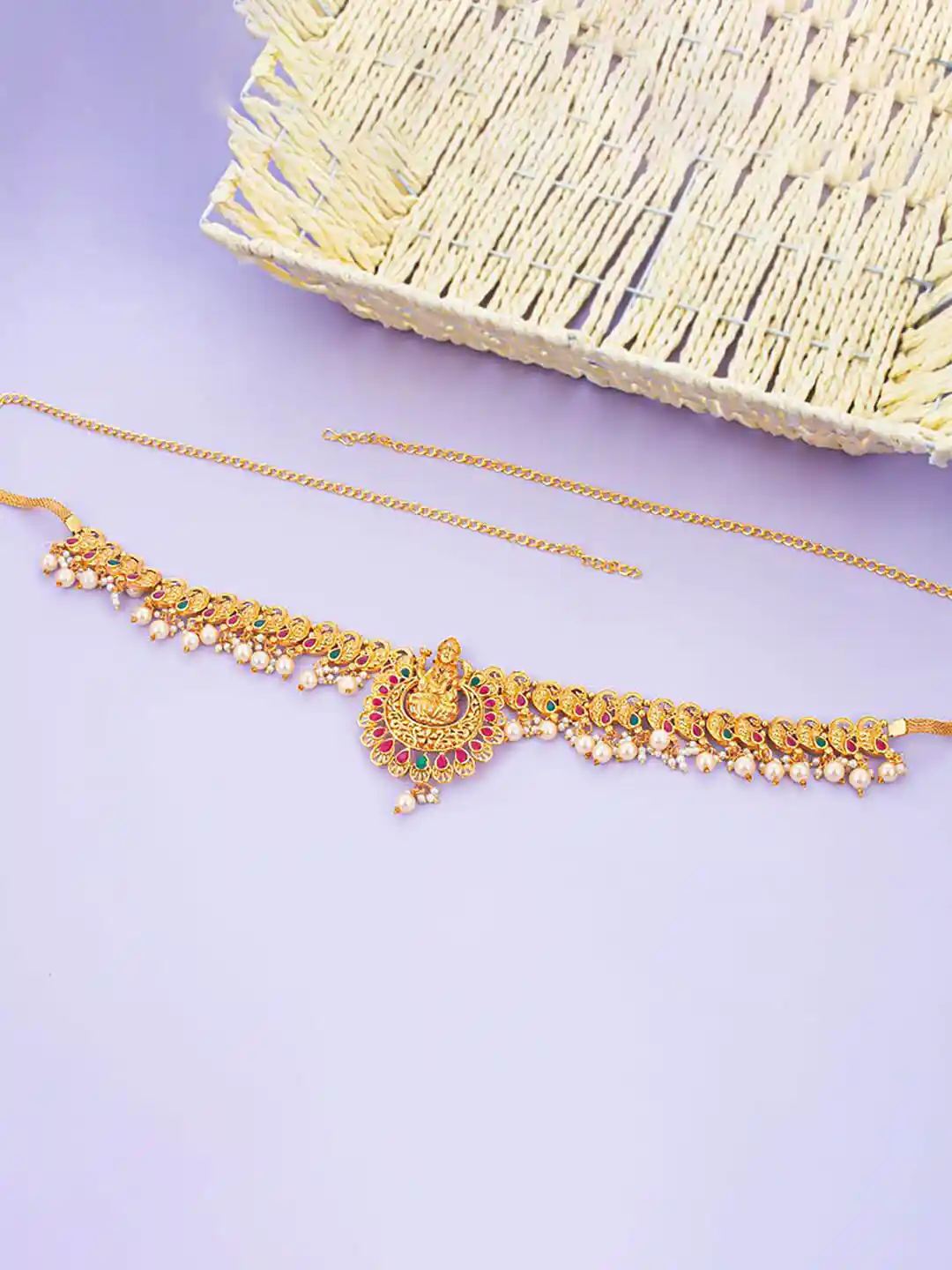 Buy Sukkhi Gold-Plated Stone Studded Pearl Beaded Kamarband