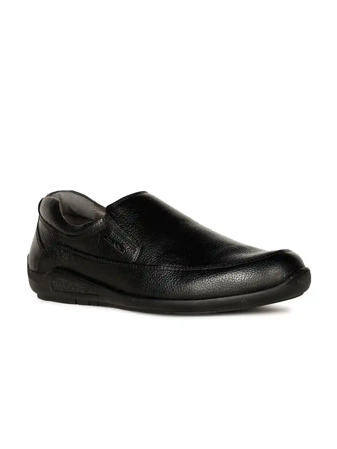 Hush Puppies Men Textured Leather Formal Slip-On Shoes