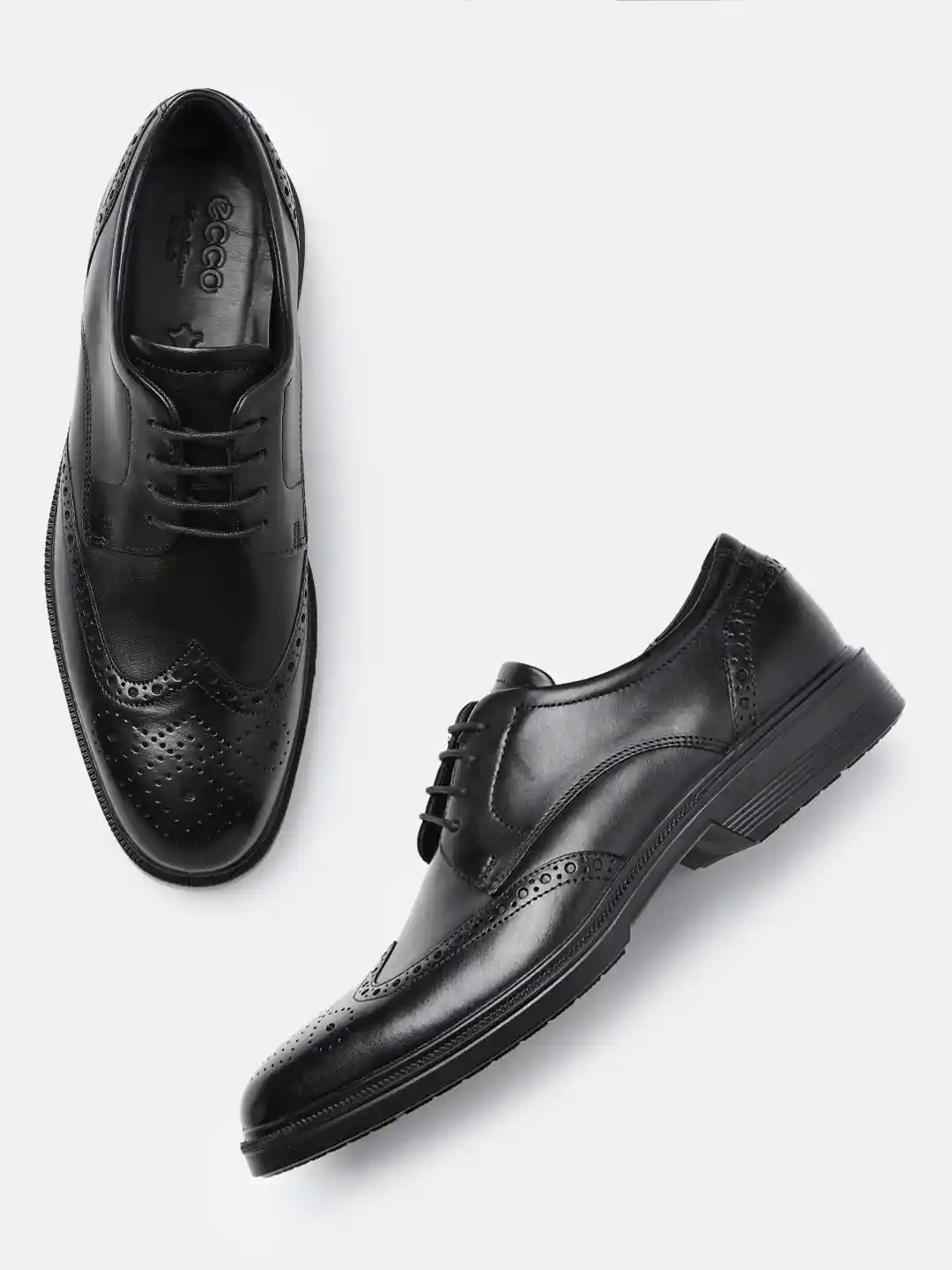 ECCO Mens Lisbon Black Leather Regular Formal Shoes