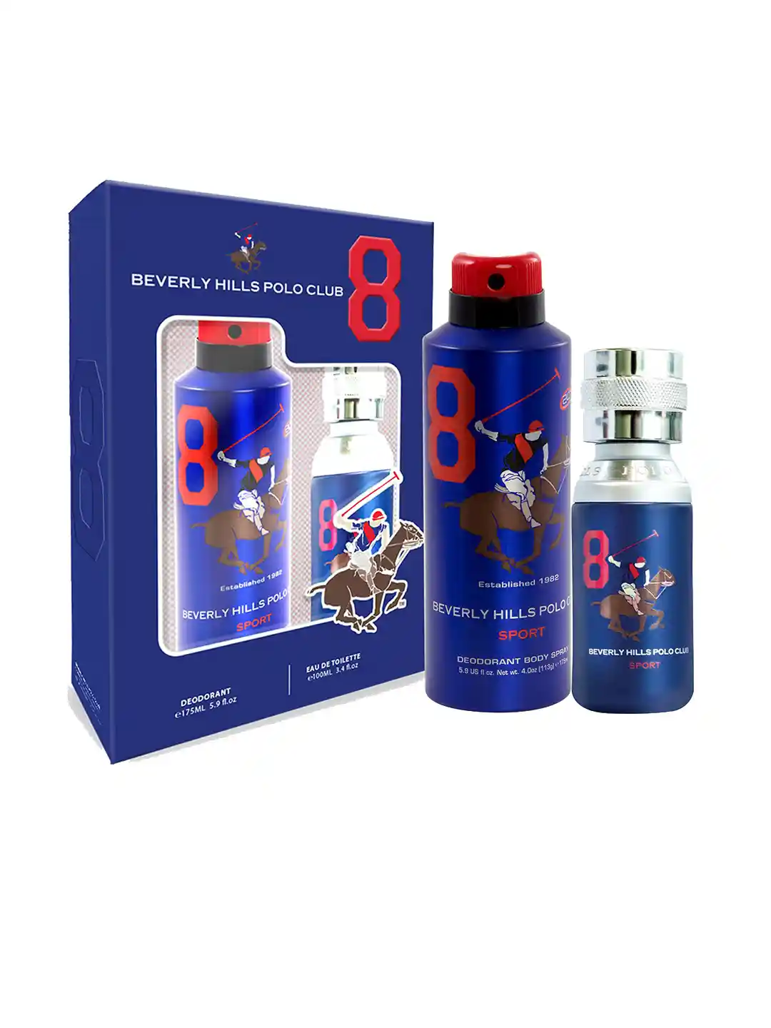 Buy Beverly Hills Polo Club Men Sport No.8 Gift Set - Eau De